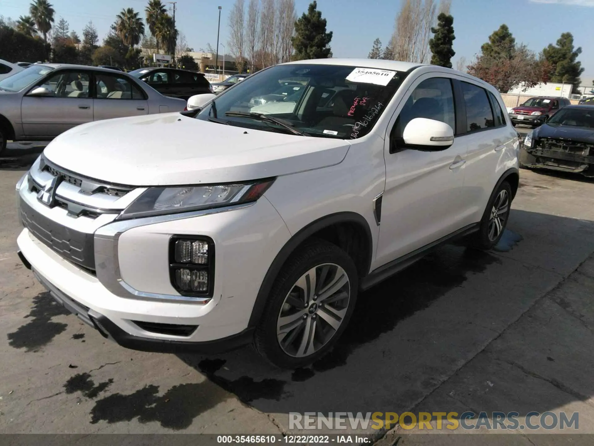 2 fotografías del automóvil dañado JA4APVAU5MU015892 MITSUBISHI OUTLANDER SPORT 2021