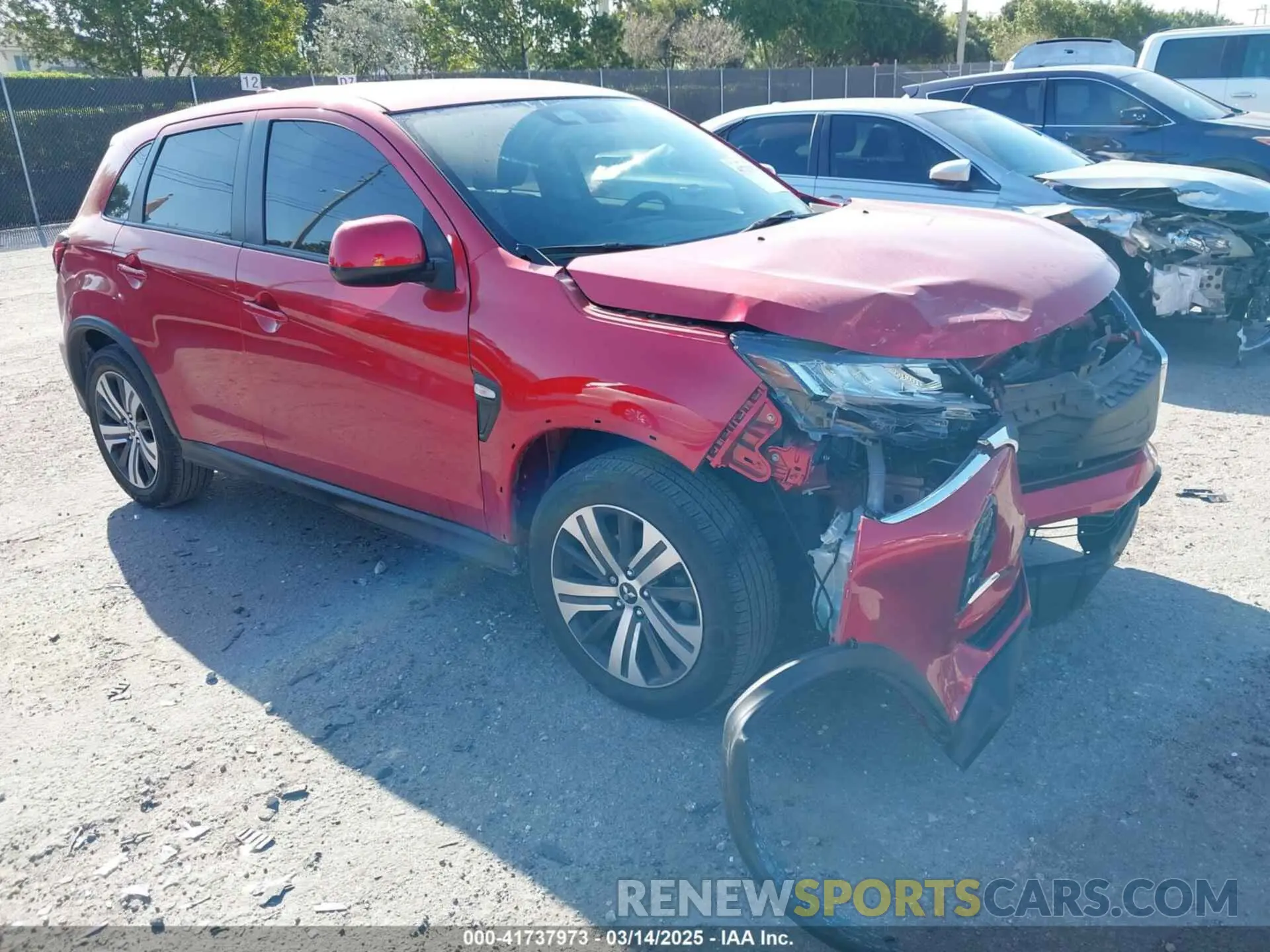 1 fotografías del automóvil dañado JA4APUAU5NU020294 MITSUBISHI OUTLANDER SPORT 2022