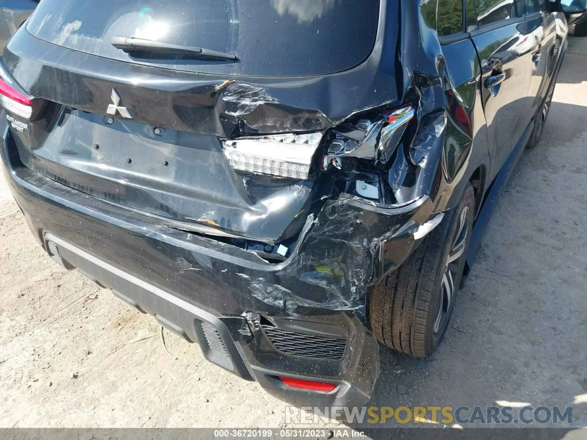 6 fotografías del automóvil dañado JA4APUAU8NU010195 MITSUBISHI OUTLANDER SPORT 2022