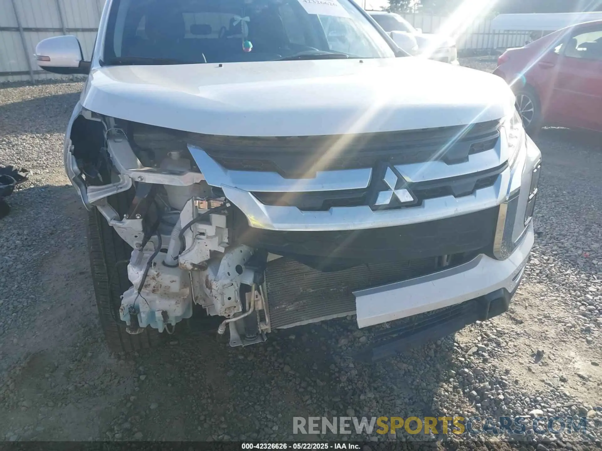 6 fotografías del automóvil dañado JA4APVAU2NU011803 MITSUBISHI OUTLANDER SPORT 2022