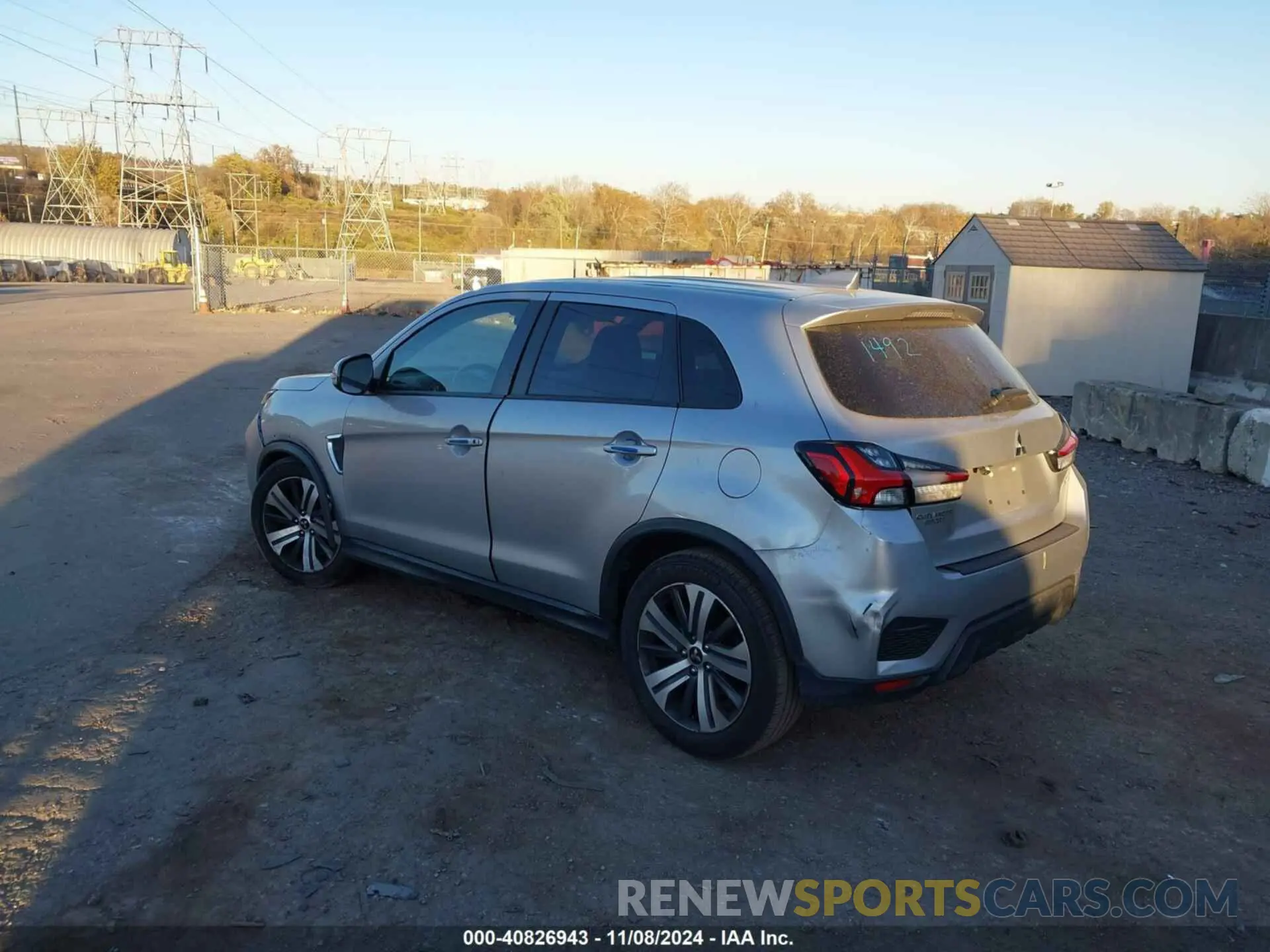 3 fotografías del automóvil dañado JA4APVAUXNU009166 MITSUBISHI OUTLANDER SPORT 2022