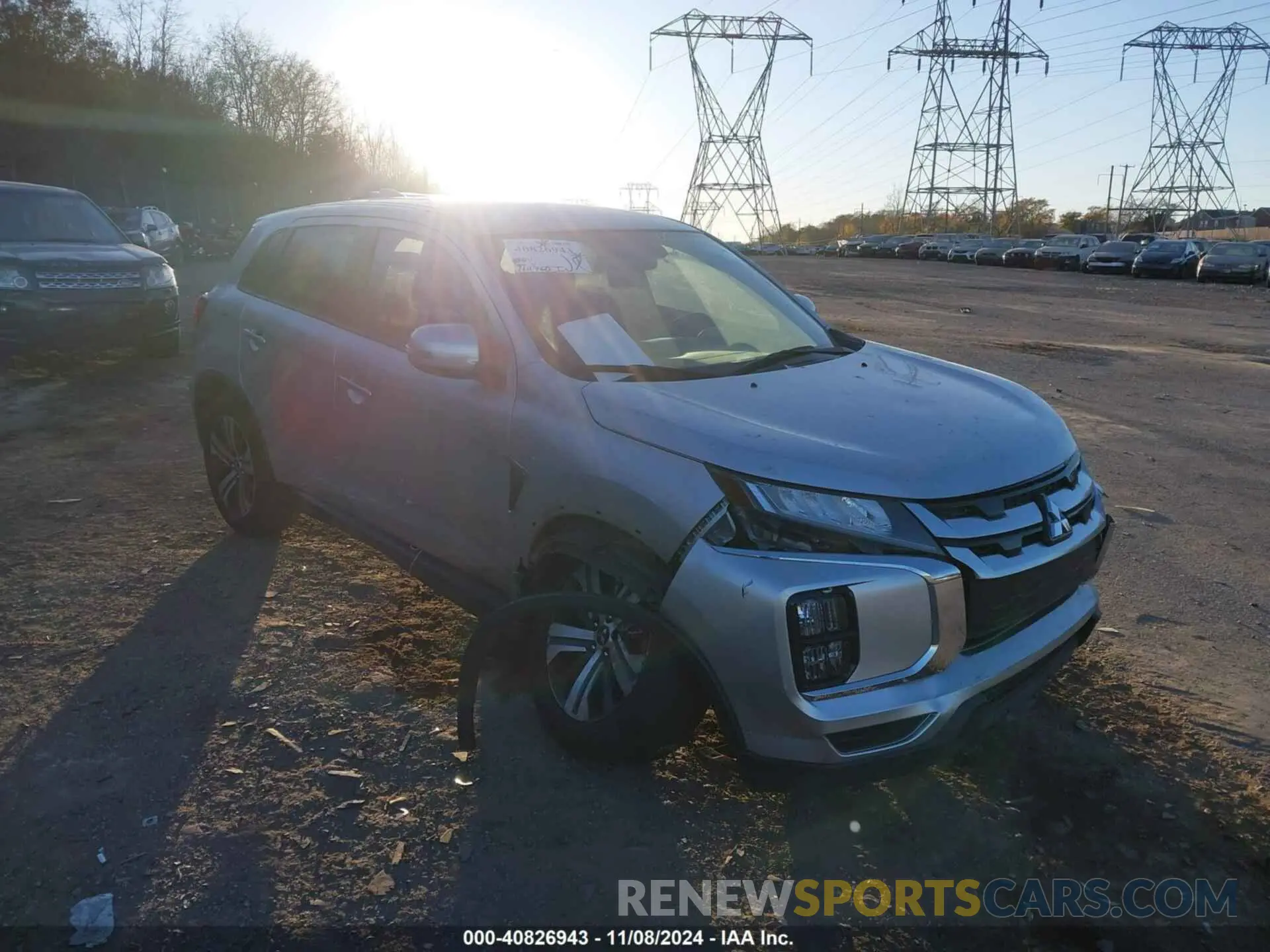 6 fotografías del automóvil dañado JA4APVAUXNU009166 MITSUBISHI OUTLANDER SPORT 2022