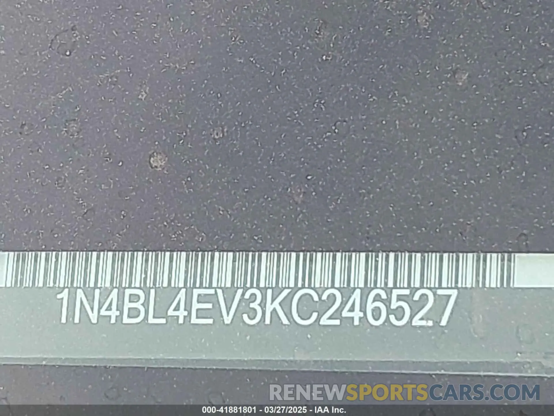 17 fotografías del automóvil dañado 1N4BL4EV3KC246527 NISSAN ALTIMA 2019