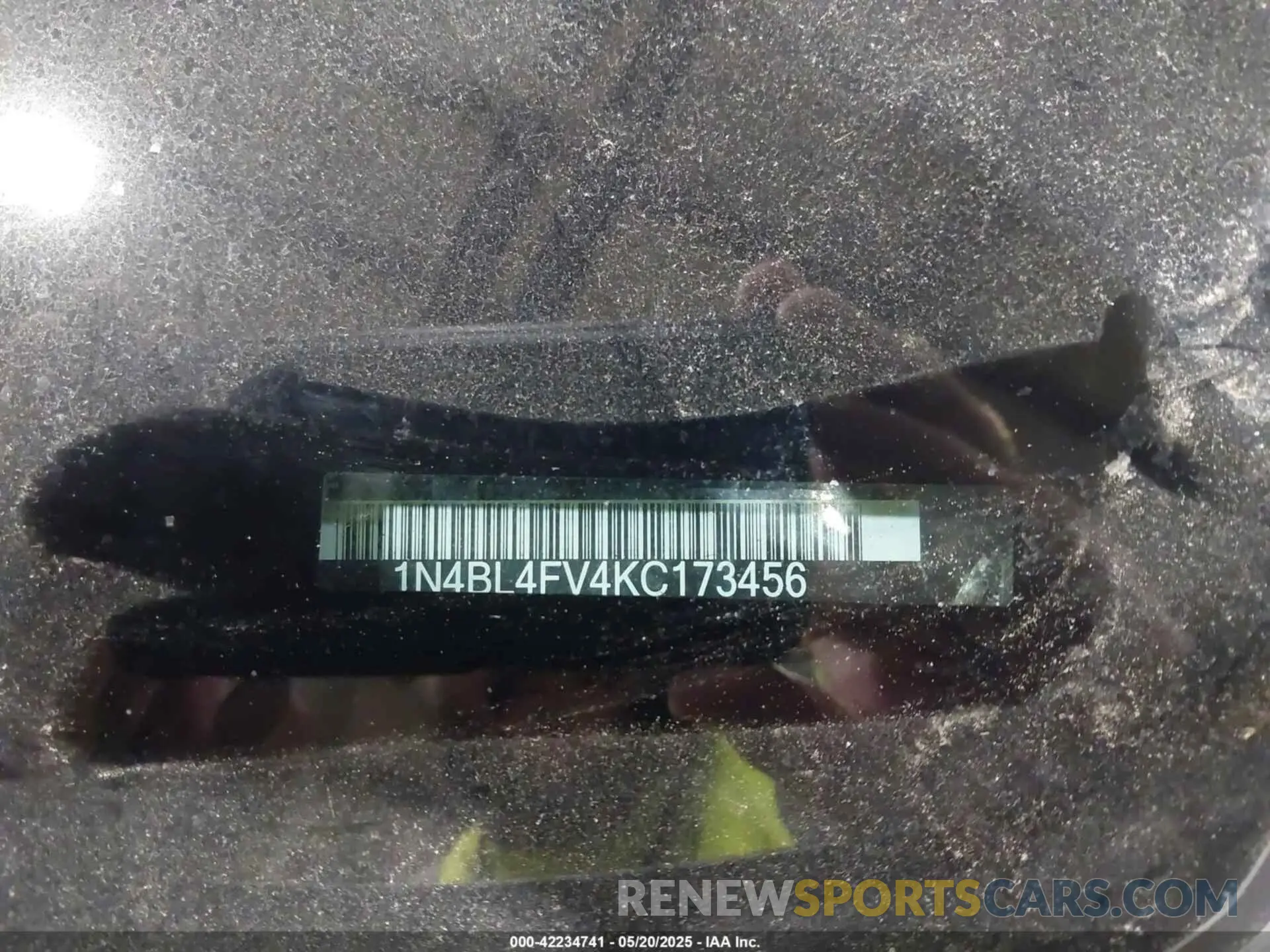 9 fotografías del automóvil dañado 1N4BL4FV4KC173456 NISSAN ALTIMA 2019