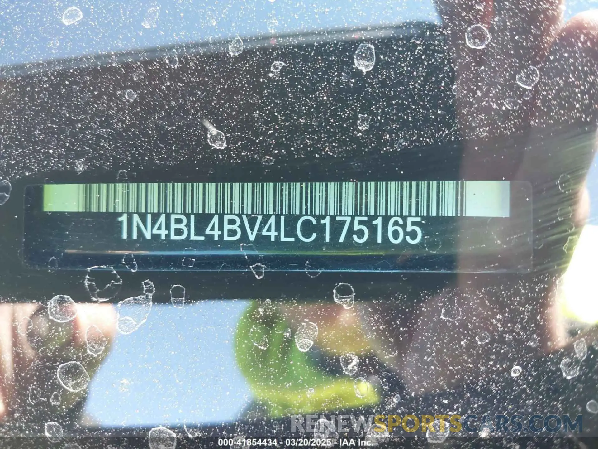 18 fotografías del automóvil dañado 1N4BL4BV4LC175165 NISSAN ALTIMA 2020