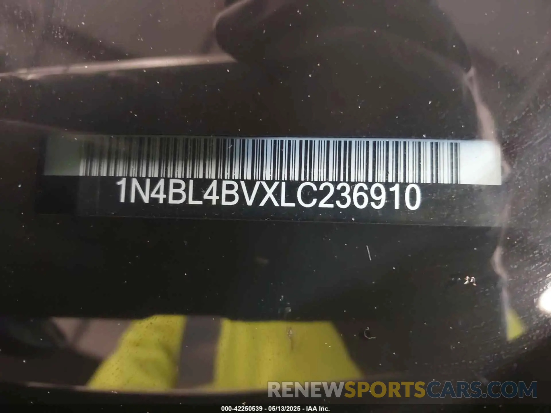 17 fotografías del automóvil dañado 1N4BL4BVXLC236910 NISSAN ALTIMA 2020