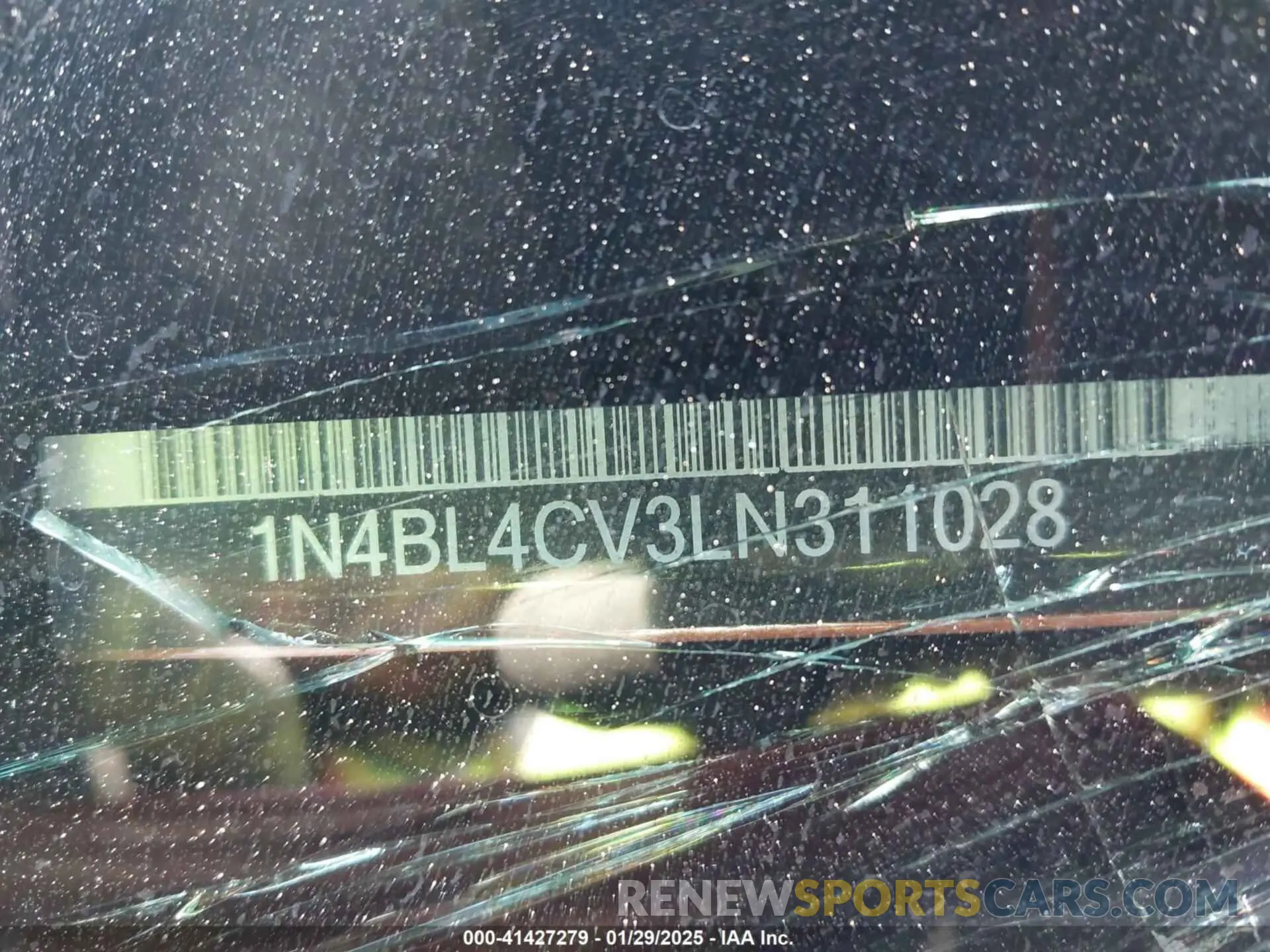 9 fotografías del automóvil dañado 1N4BL4CV3LN311028 NISSAN ALTIMA 2020