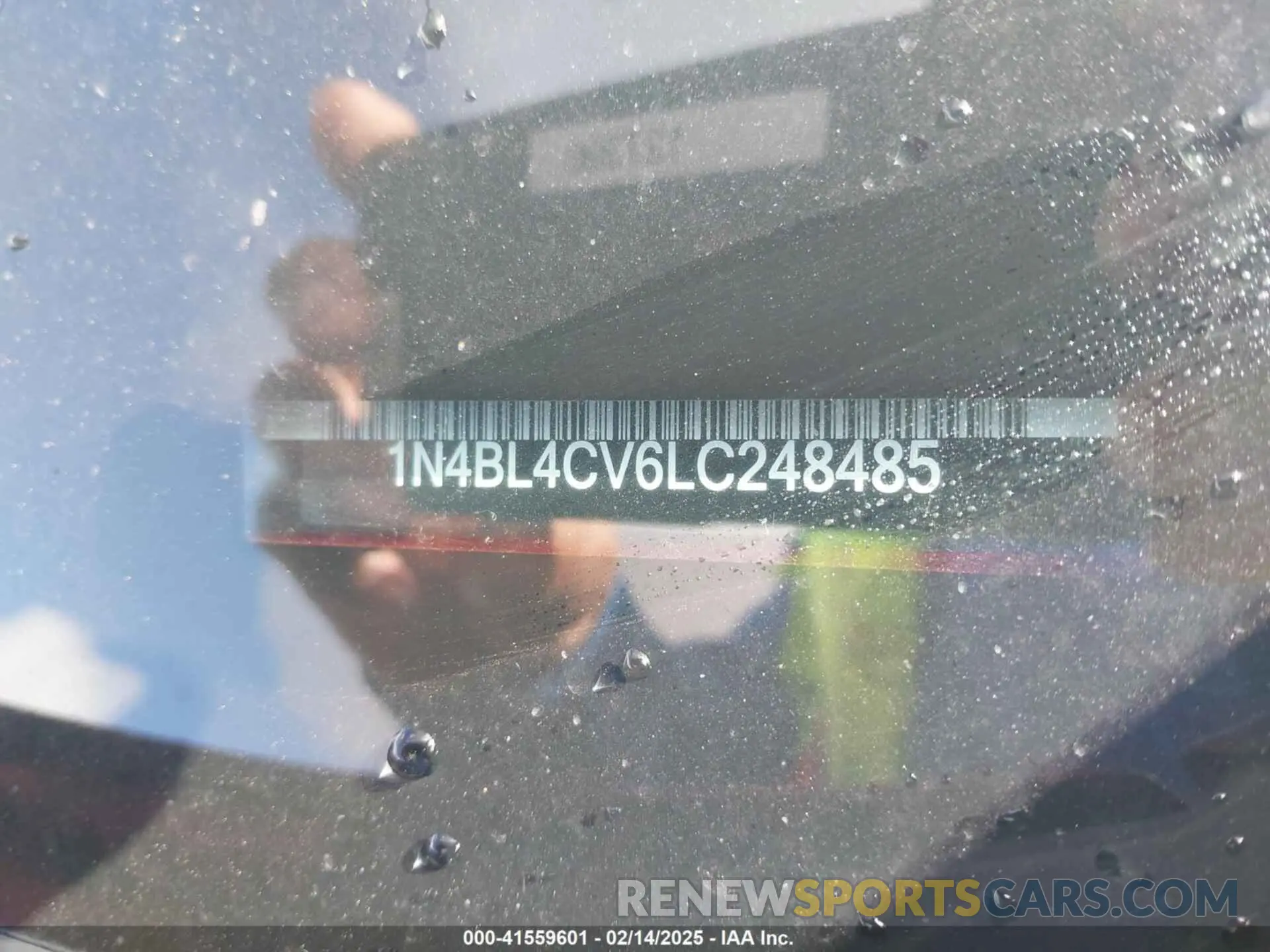9 fotografías del automóvil dañado 1N4BL4CV6LC248485 NISSAN ALTIMA 2020