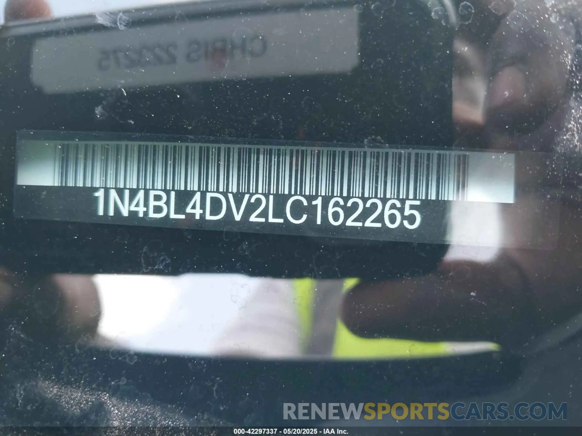 9 fotografías del automóvil dañado 1N4BL4DV2LC162265 NISSAN ALTIMA 2020