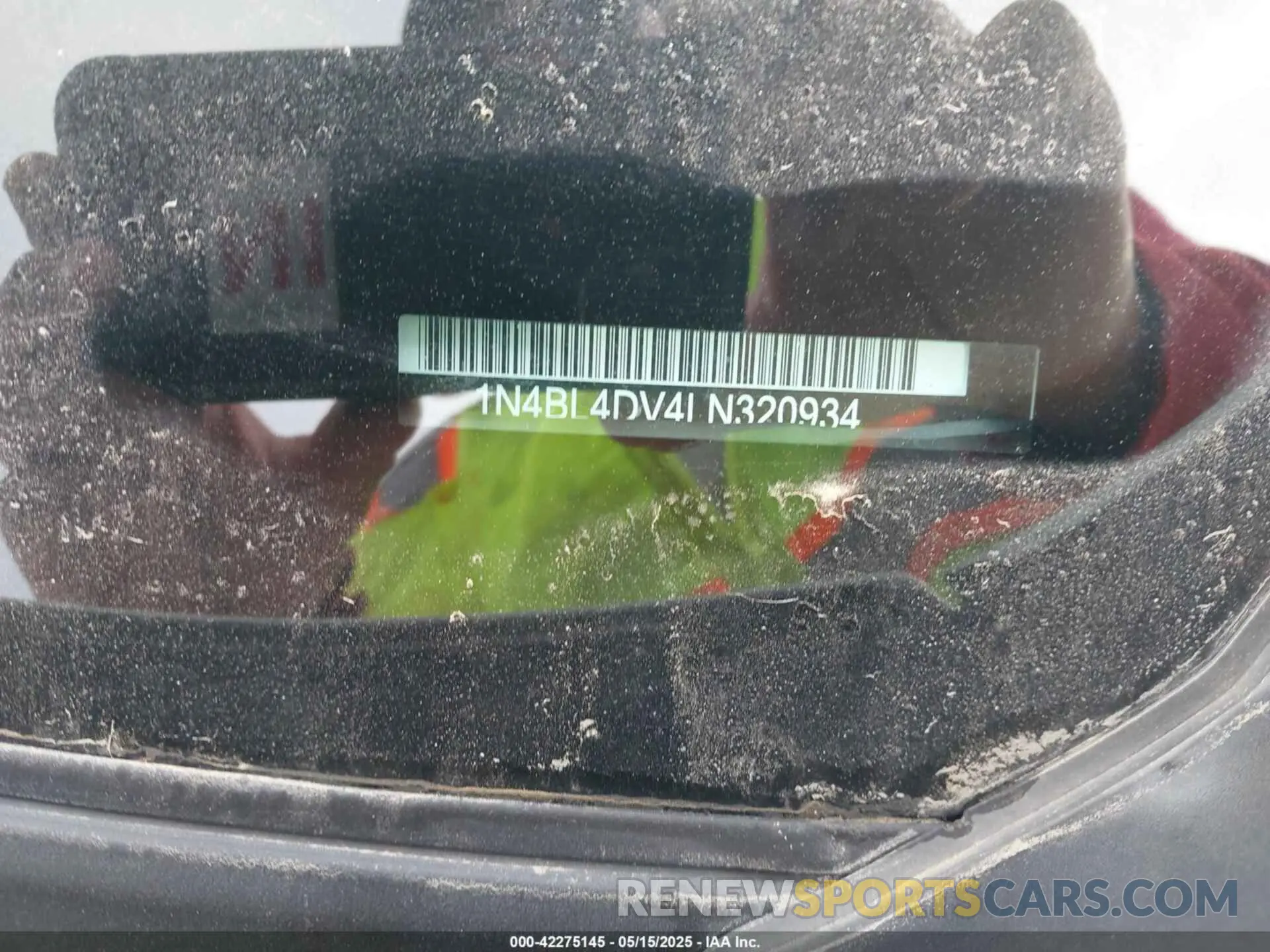 9 fotografías del automóvil dañado 1N4BL4DV4LN320934 NISSAN ALTIMA 2020