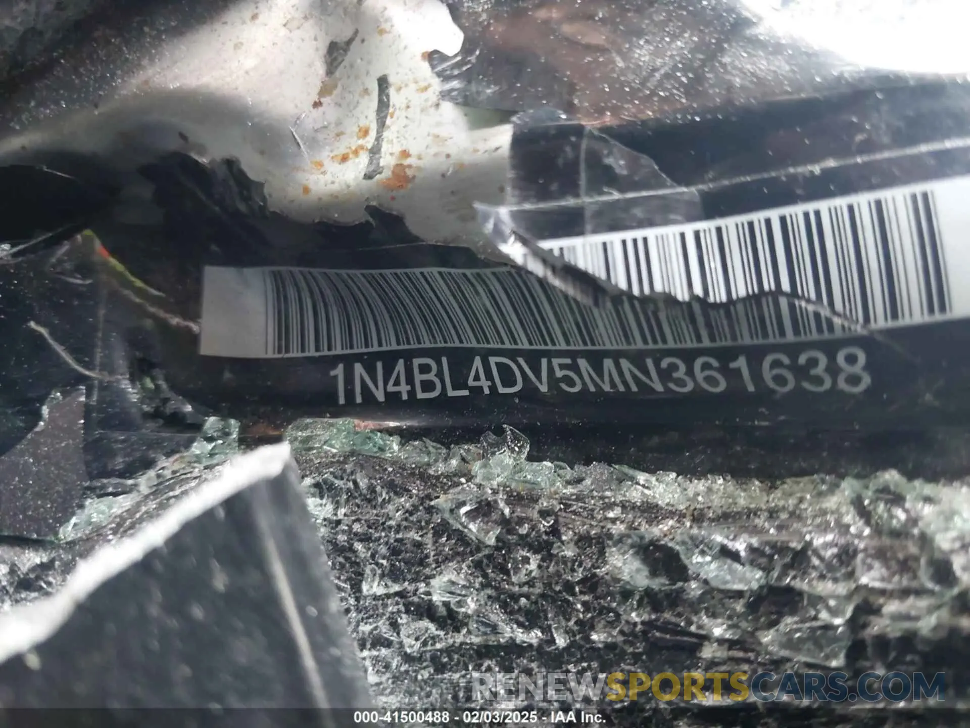 9 fotografías del automóvil dañado 1N4BL4DV5MN361638 NISSAN ALTIMA 2021