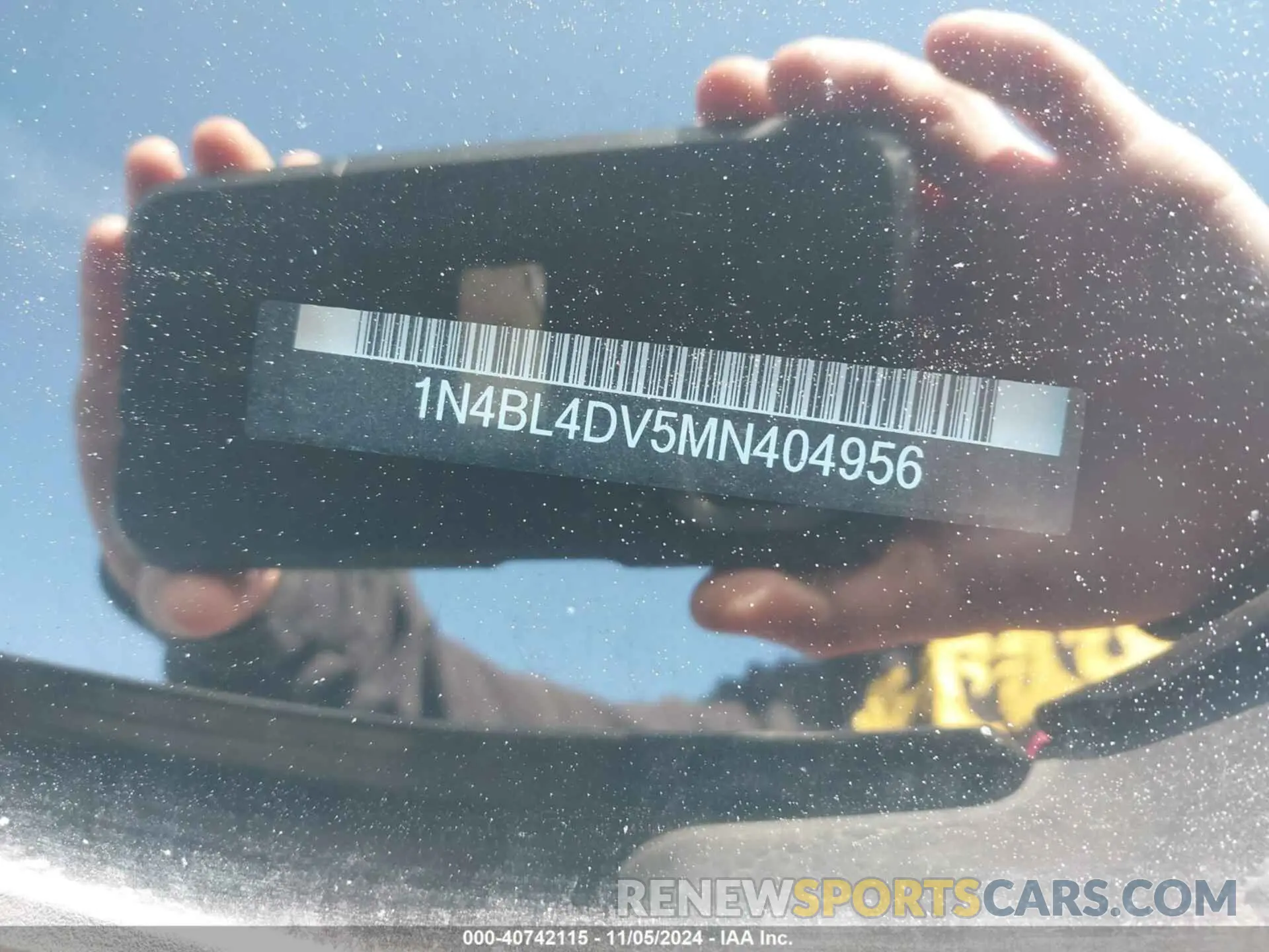 9 fotografías del automóvil dañado 1N4BL4DV5MN404956 NISSAN ALTIMA 2021