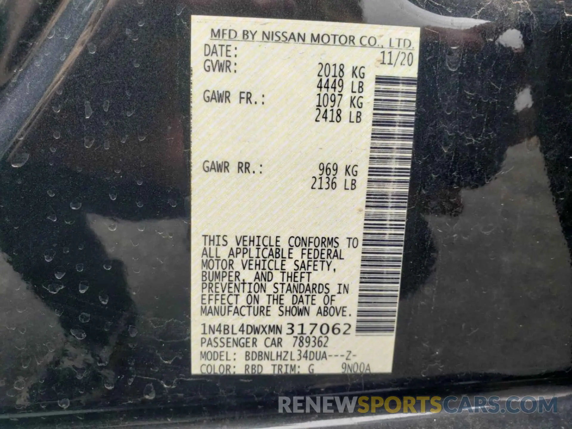 21 fotografías del automóvil dañado 1N4BL4DWXMN317062 NISSAN ALTIMA 2021