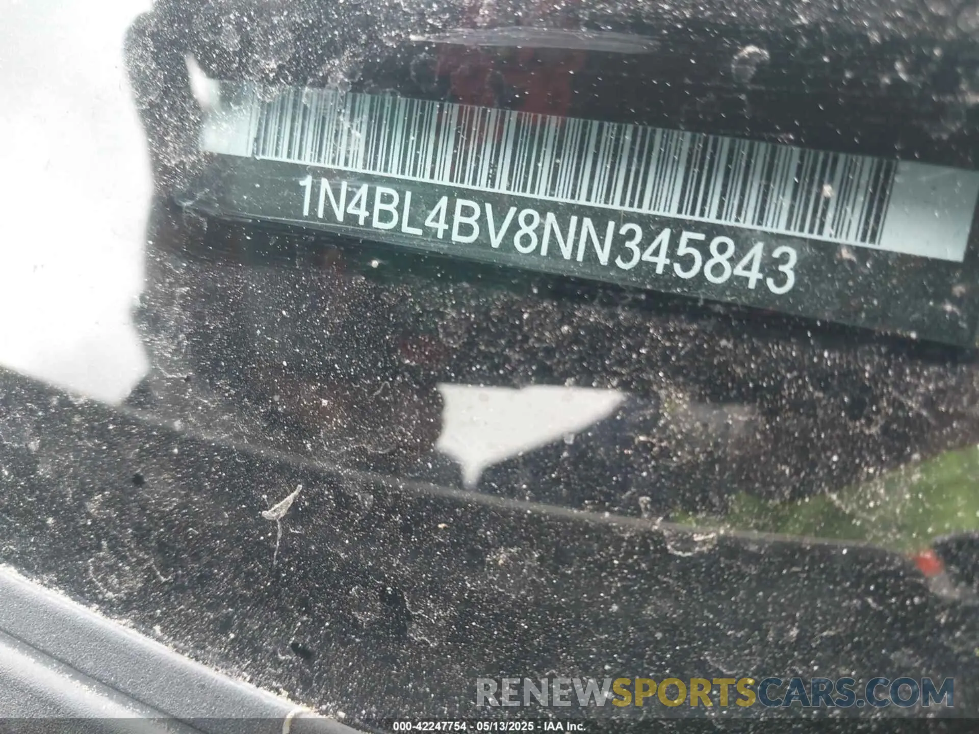 9 fotografías del automóvil dañado 1N4BL4BV8NN345843 NISSAN ALTIMA 2022