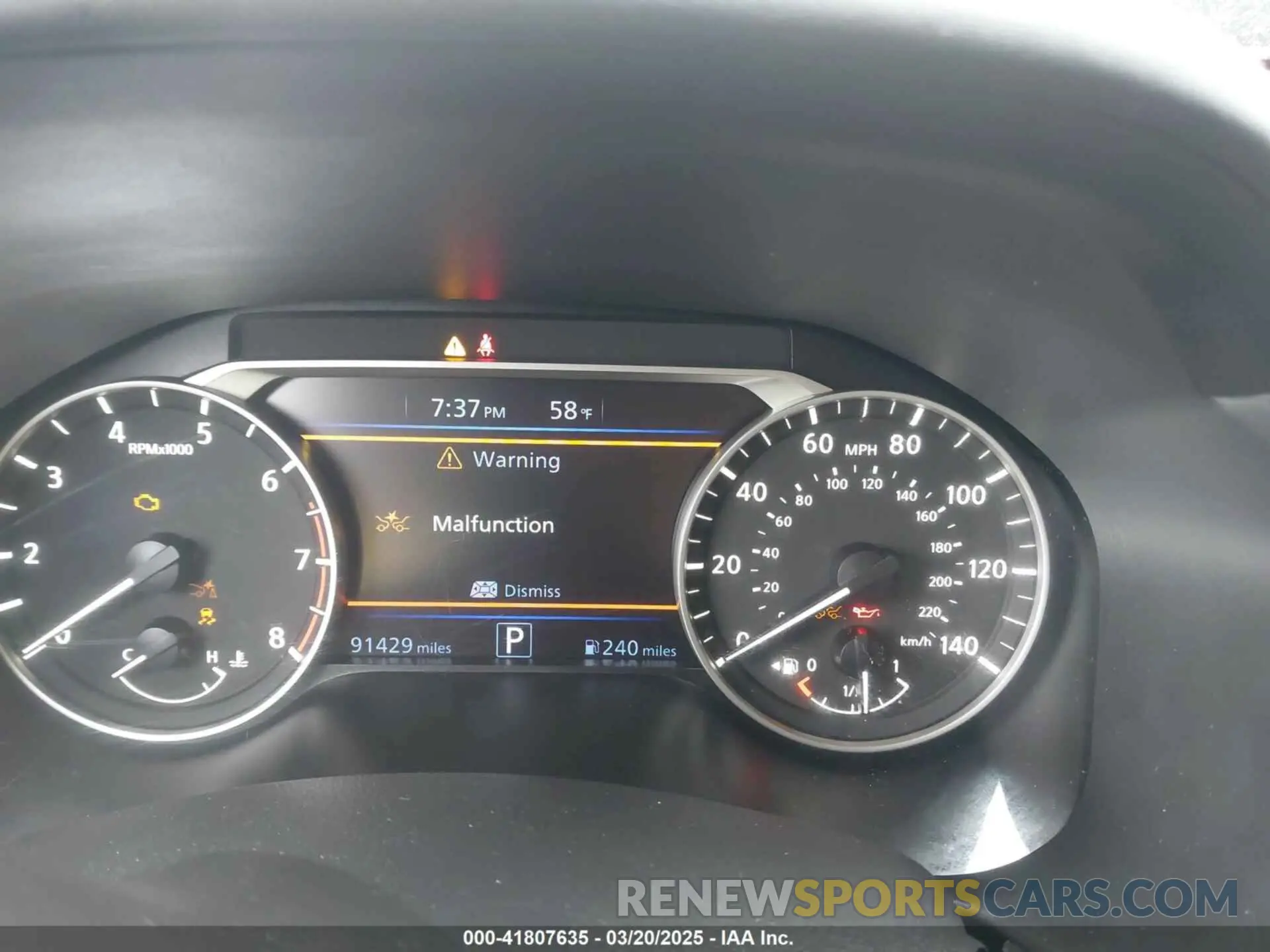 7 fotografías del automóvil dañado 1N4BL4CV0NN350615 NISSAN ALTIMA 2022