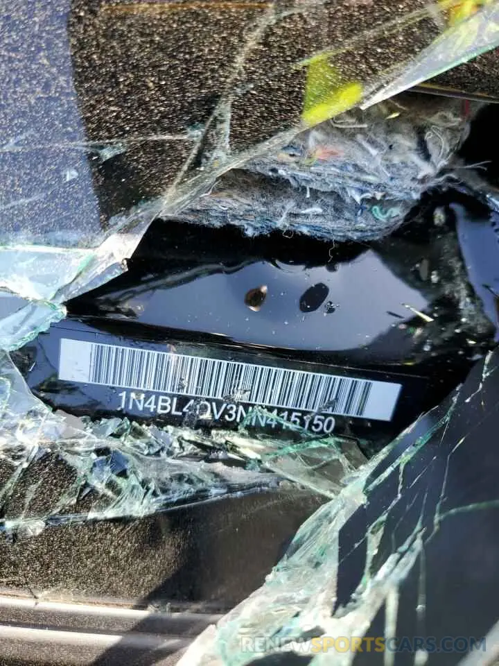 13 fotografías del automóvil dañado 1N4BL4DV3NN415150 NISSAN ALTIMA 2022