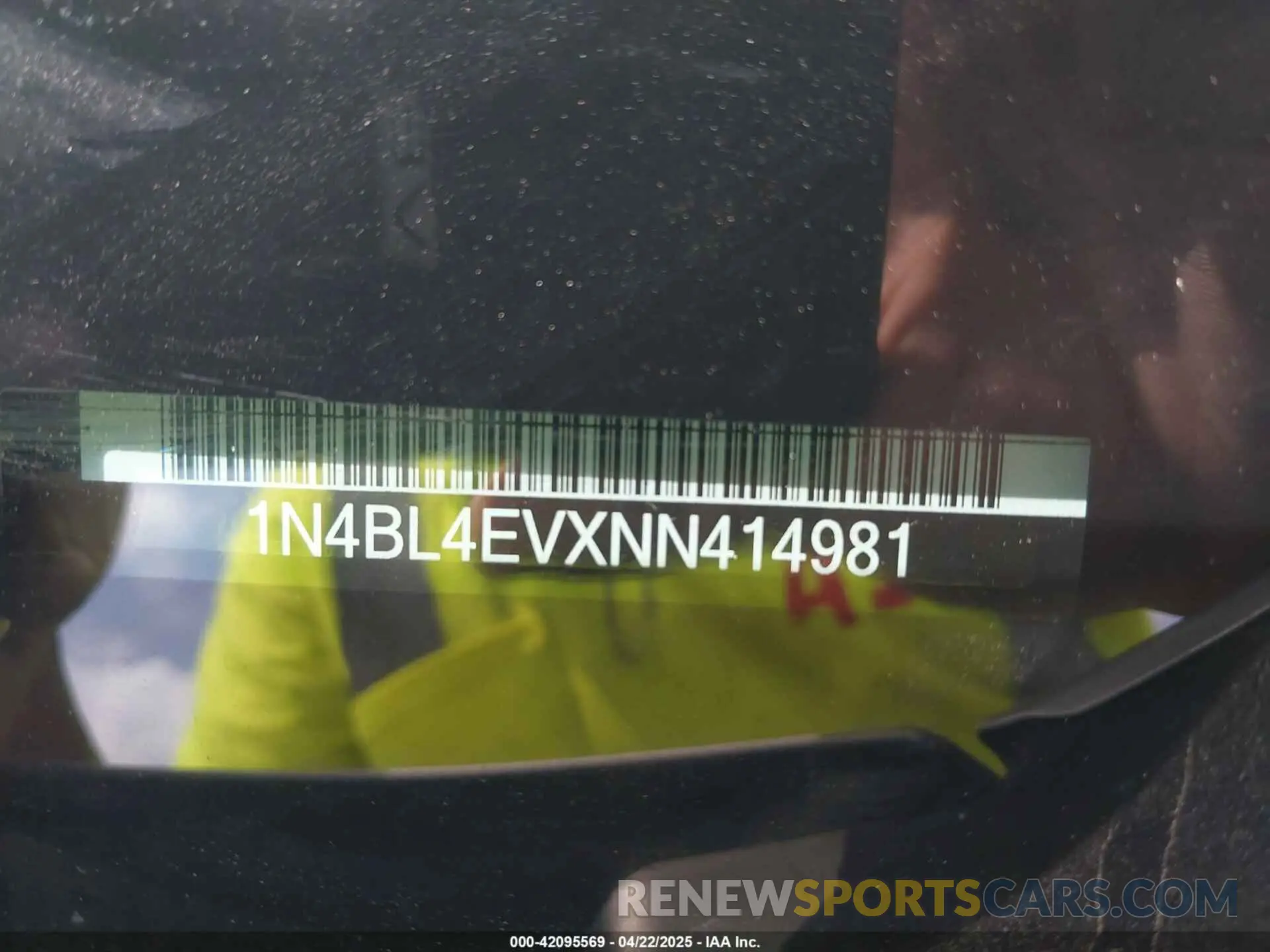 9 fotografías del automóvil dañado 1N4BL4EVXNN414981 NISSAN ALTIMA 2022