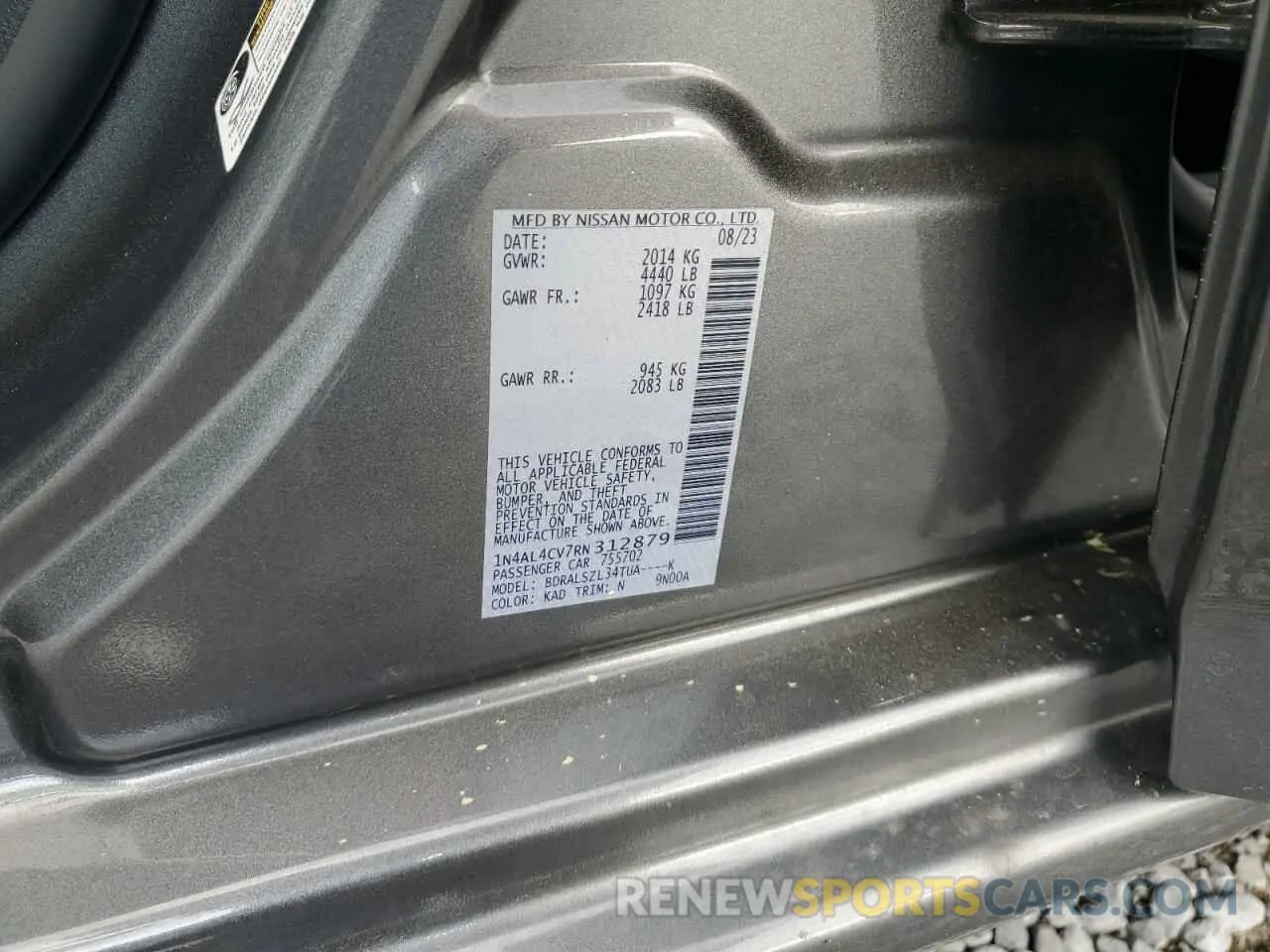 14 fotografías del automóvil dañado 1N4AL4CV7RN312879 NISSAN ALTIMA 2024