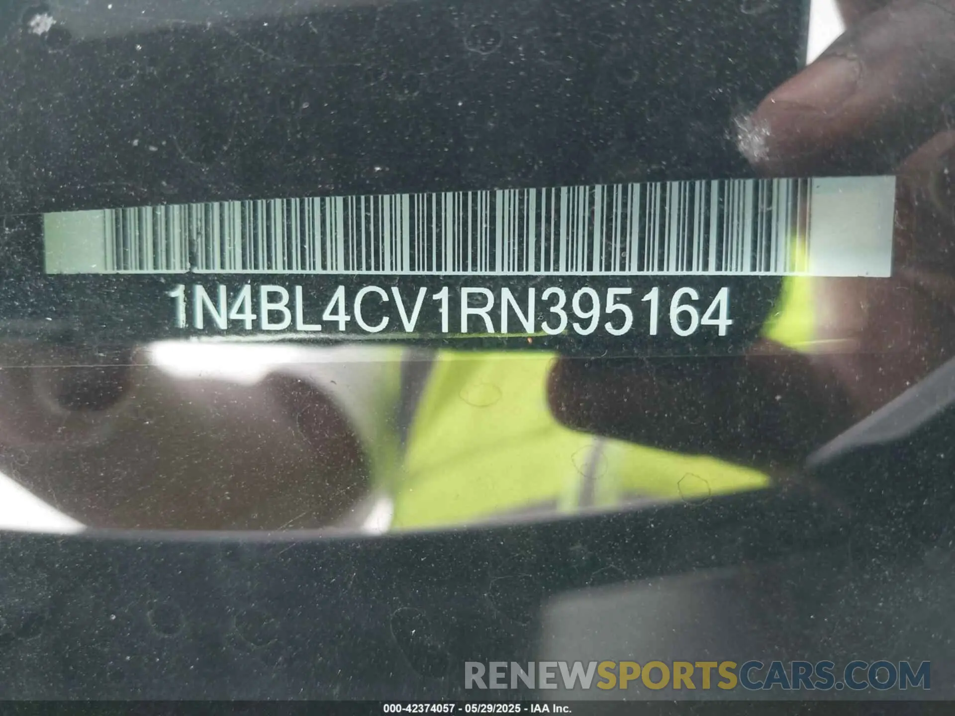 9 fotografías del automóvil dañado 1N4BL4CV1RN395164 NISSAN ALTIMA 2024