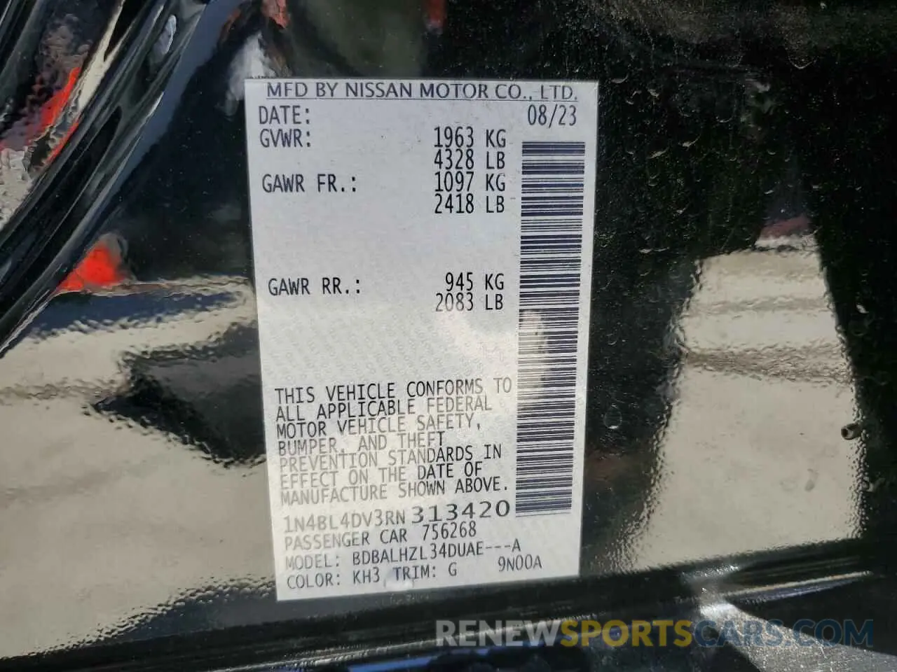 12 fotografías del automóvil dañado 1N4BL4DV3RN313420 NISSAN ALTIMA 2024