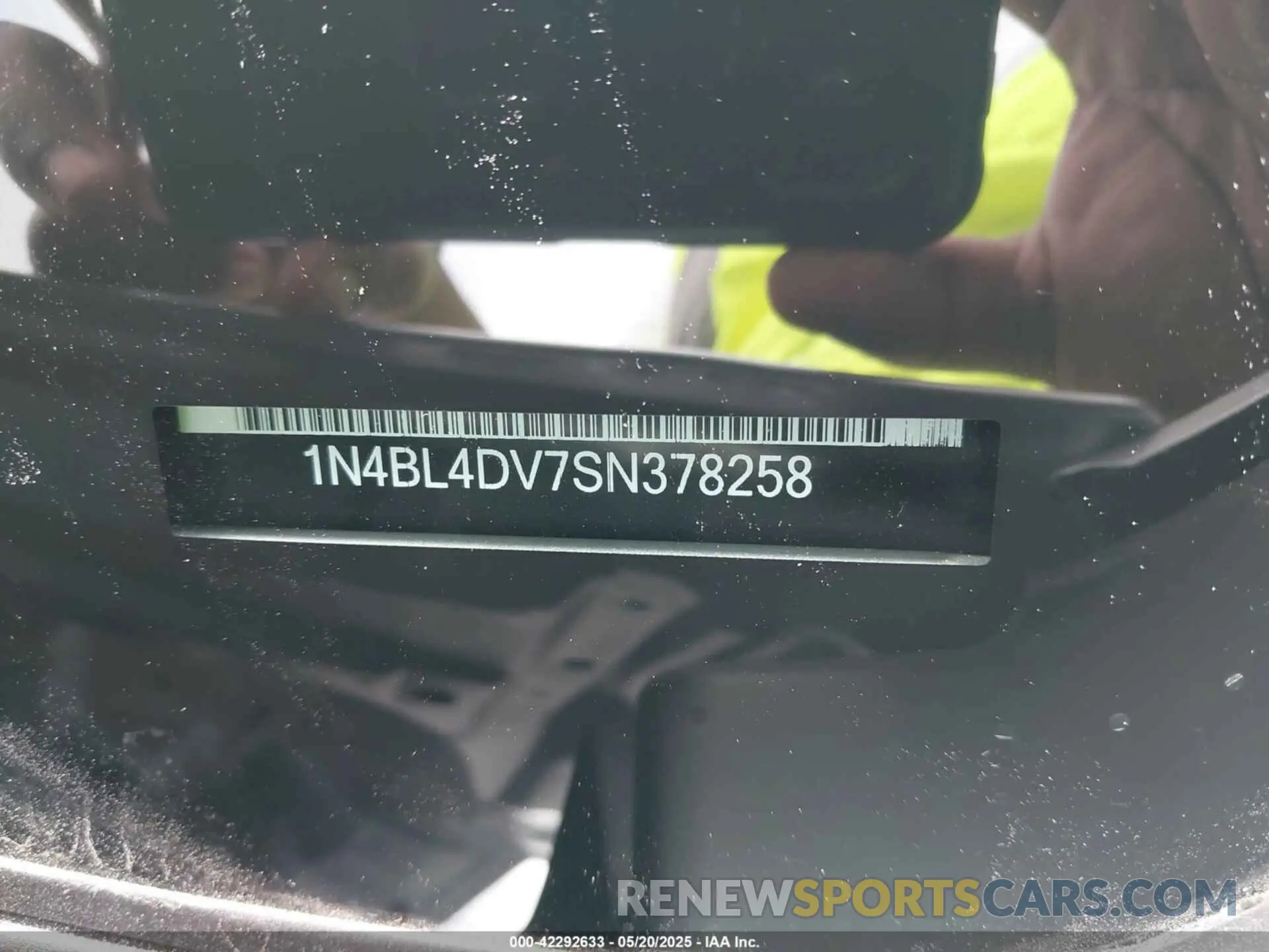 9 fotografías del automóvil dañado 1N4BL4DV7SN378258 NISSAN ALTIMA 2025