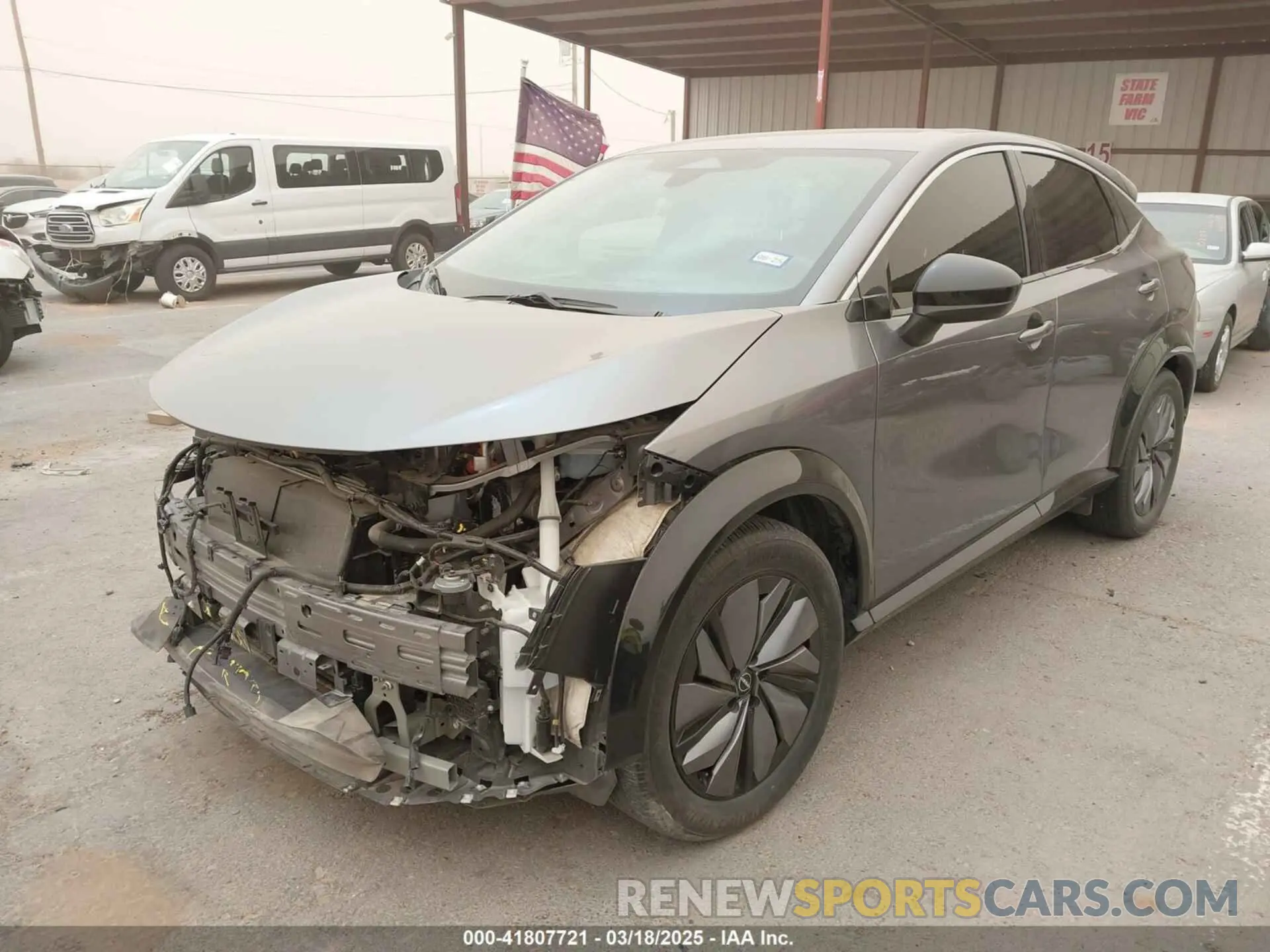 2 fotografías del automóvil dañado JN1AF0BA9PM408091 NISSAN ARIYA 2023