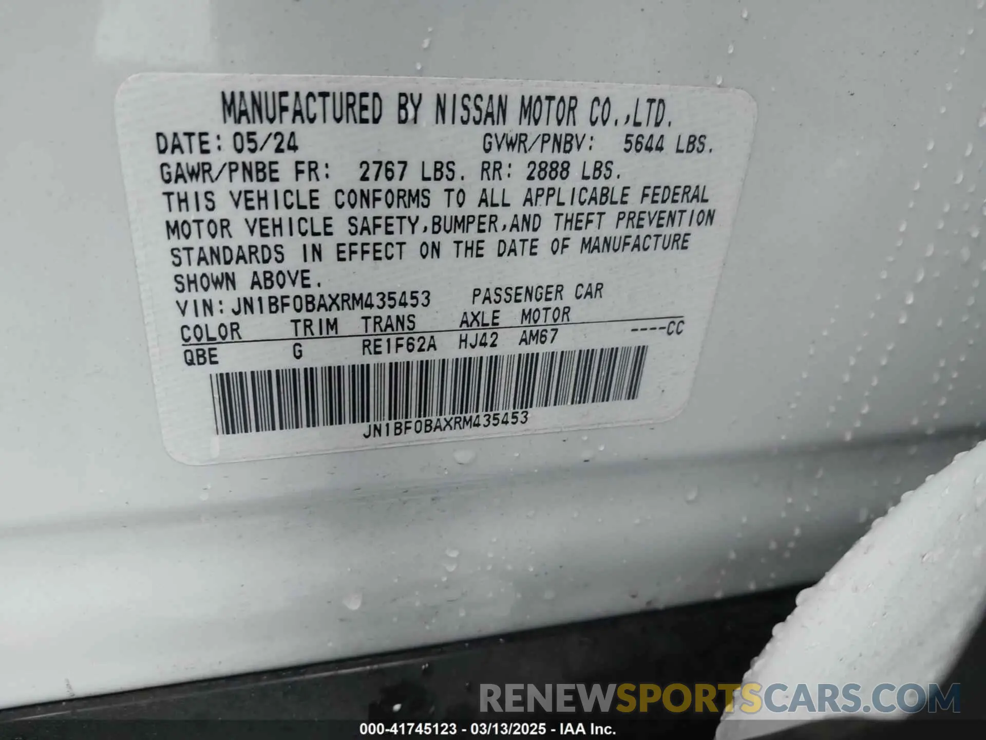 9 fotografías del automóvil dañado JN1BF0BAXRM435453 NISSAN ARIYA 2024