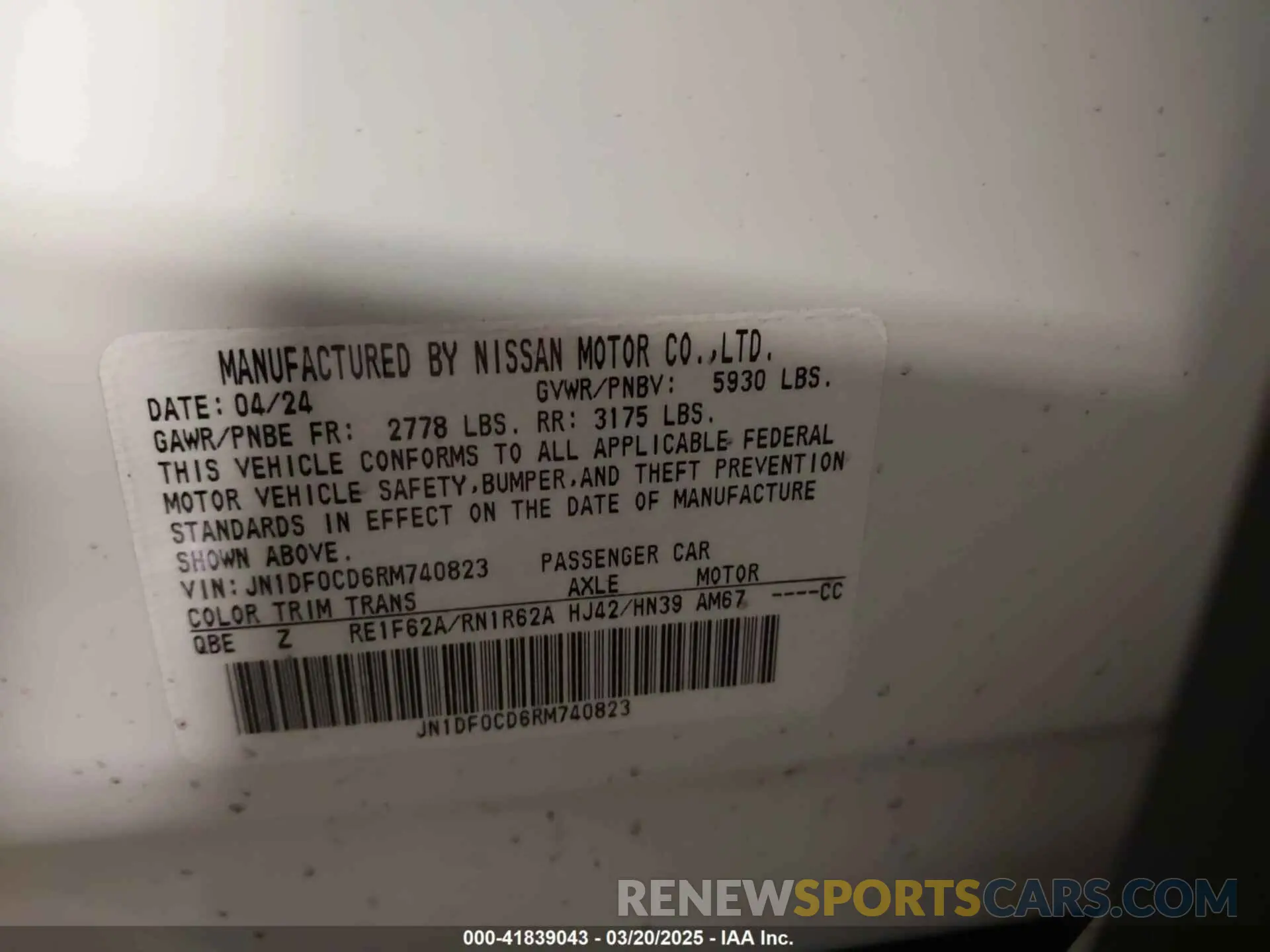 9 fotografías del automóvil dañado JN1DF0CD6RM740823 NISSAN ARIYA 2024