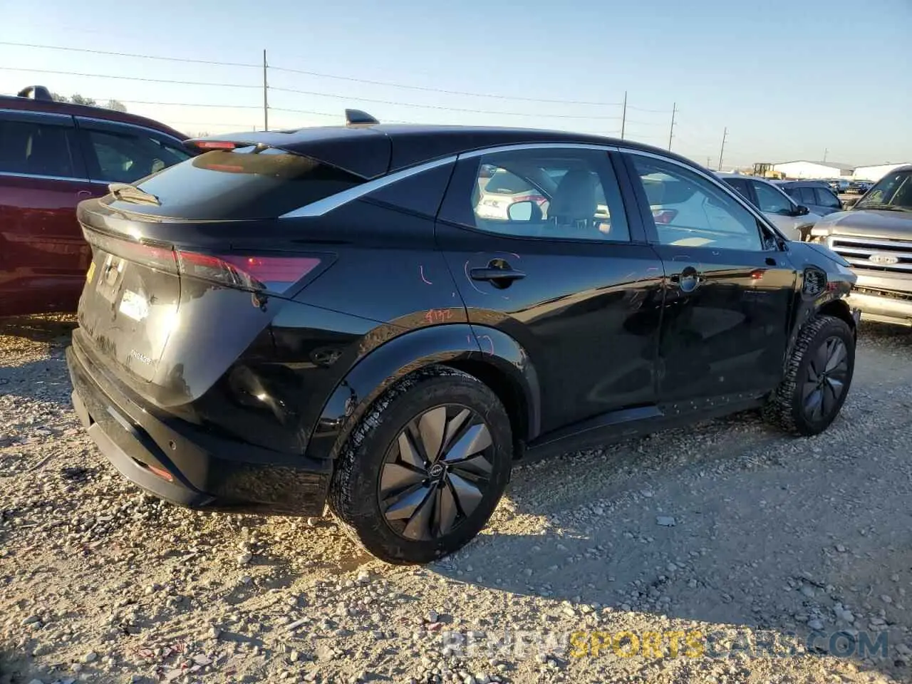 3 fotografías del automóvil dañado JN1AF0BA5PM407312 NISSAN ARIYA ENGA 2023
