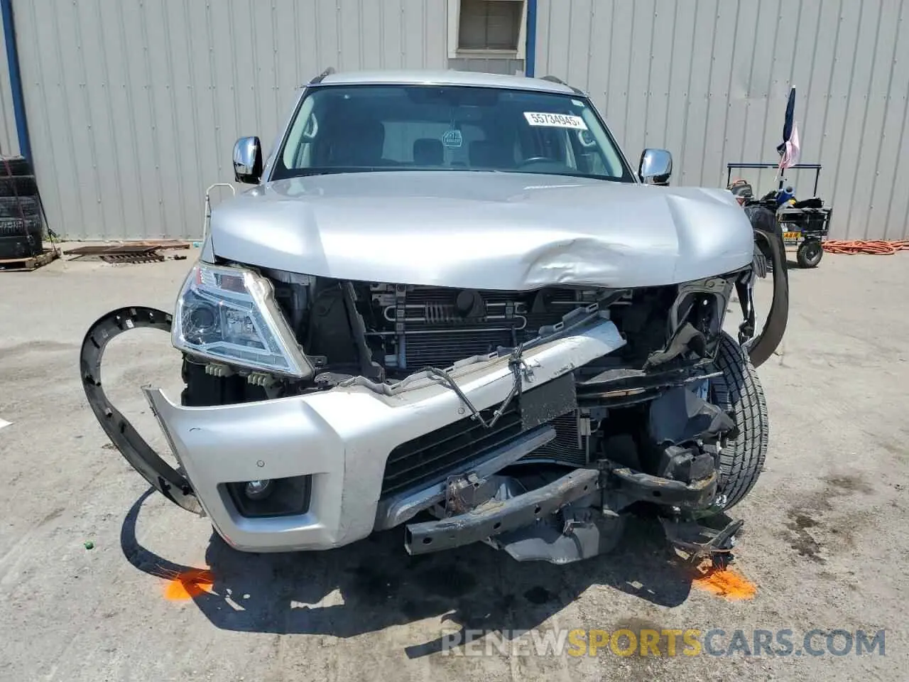 5 fotografías del automóvil dañado JN8AY2NC6K9585018 NISSAN ARMADA 2019