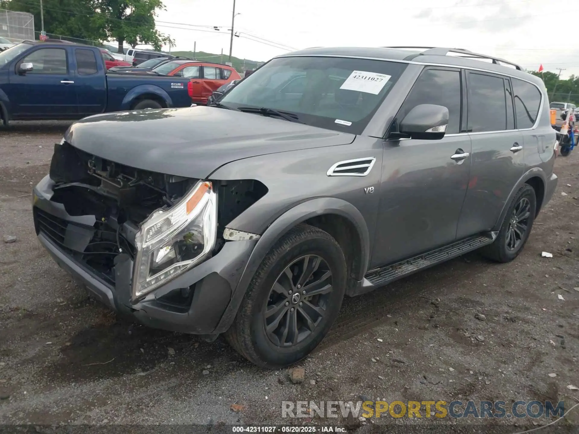 2 fotografías del automóvil dañado JN8AY2ND0L9105632 NISSAN ARMADA 2020