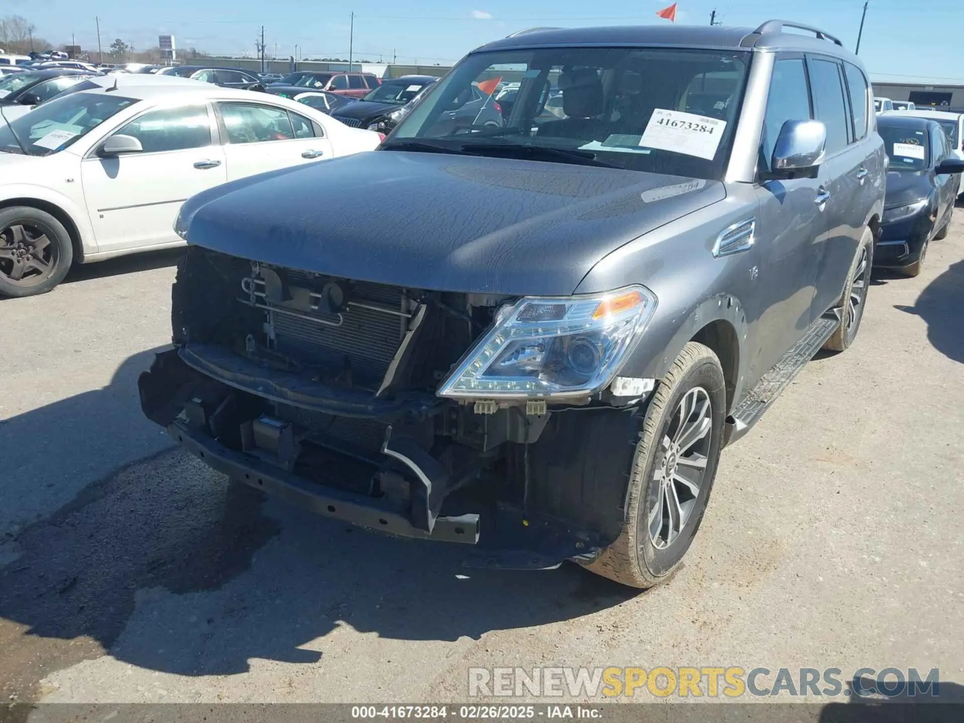 2 fotografías del automóvil dañado JN8AY2ND2L9110735 NISSAN ARMADA 2020