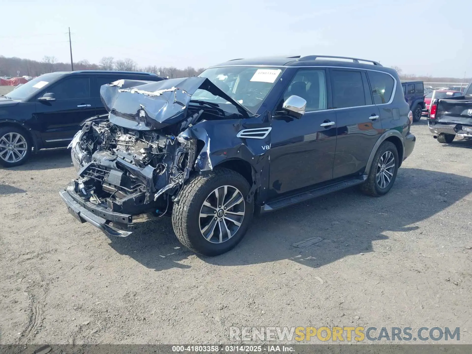 2 fotografías del automóvil dañado JN8AY2NDXLX017988 NISSAN ARMADA 2020