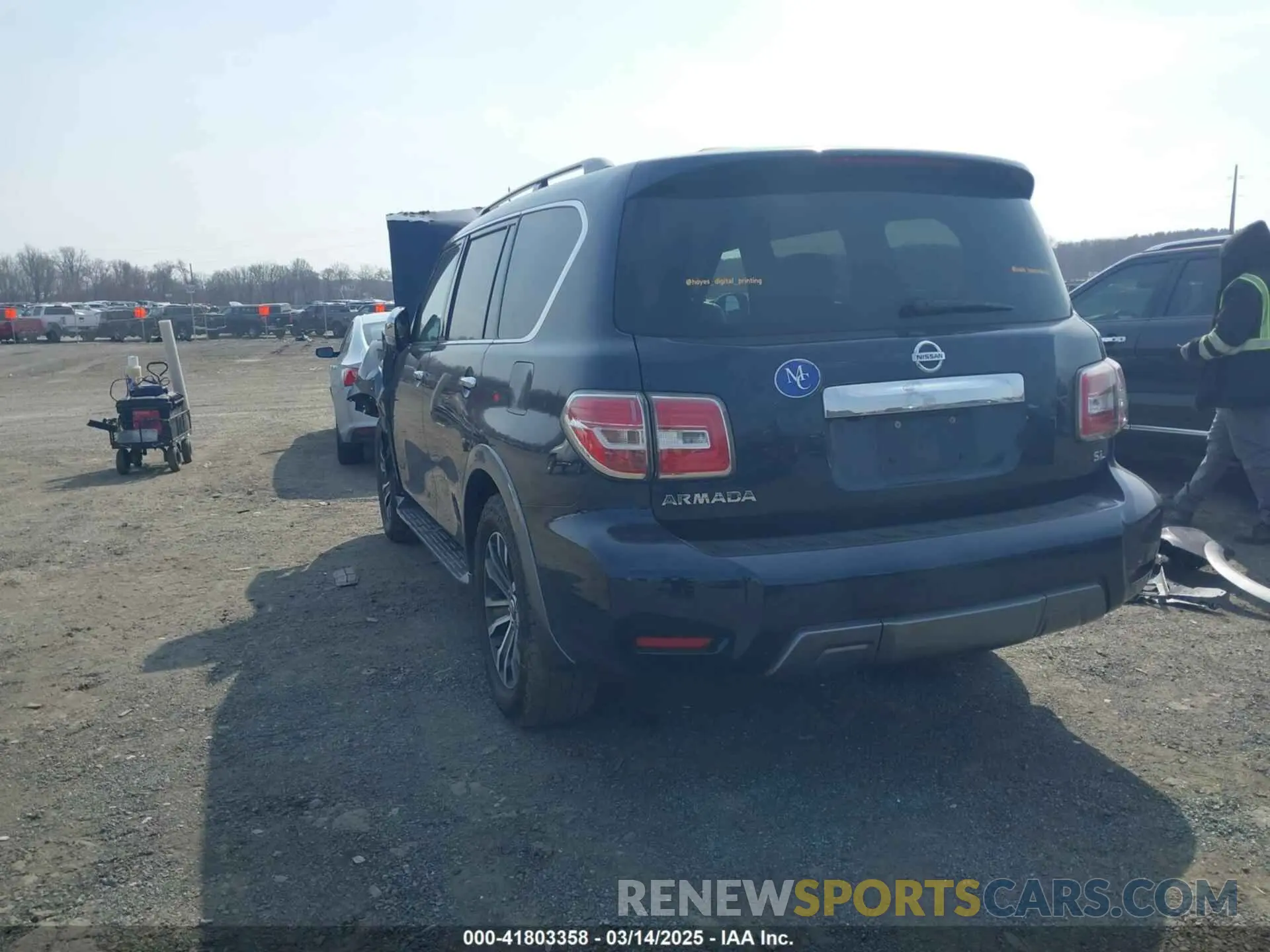 3 fotografías del automóvil dañado JN8AY2NDXLX017988 NISSAN ARMADA 2020