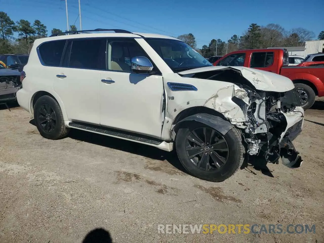 4 fotografías del automóvil dañado JN8AY2NE0L9780356 NISSAN ARMADA 2020