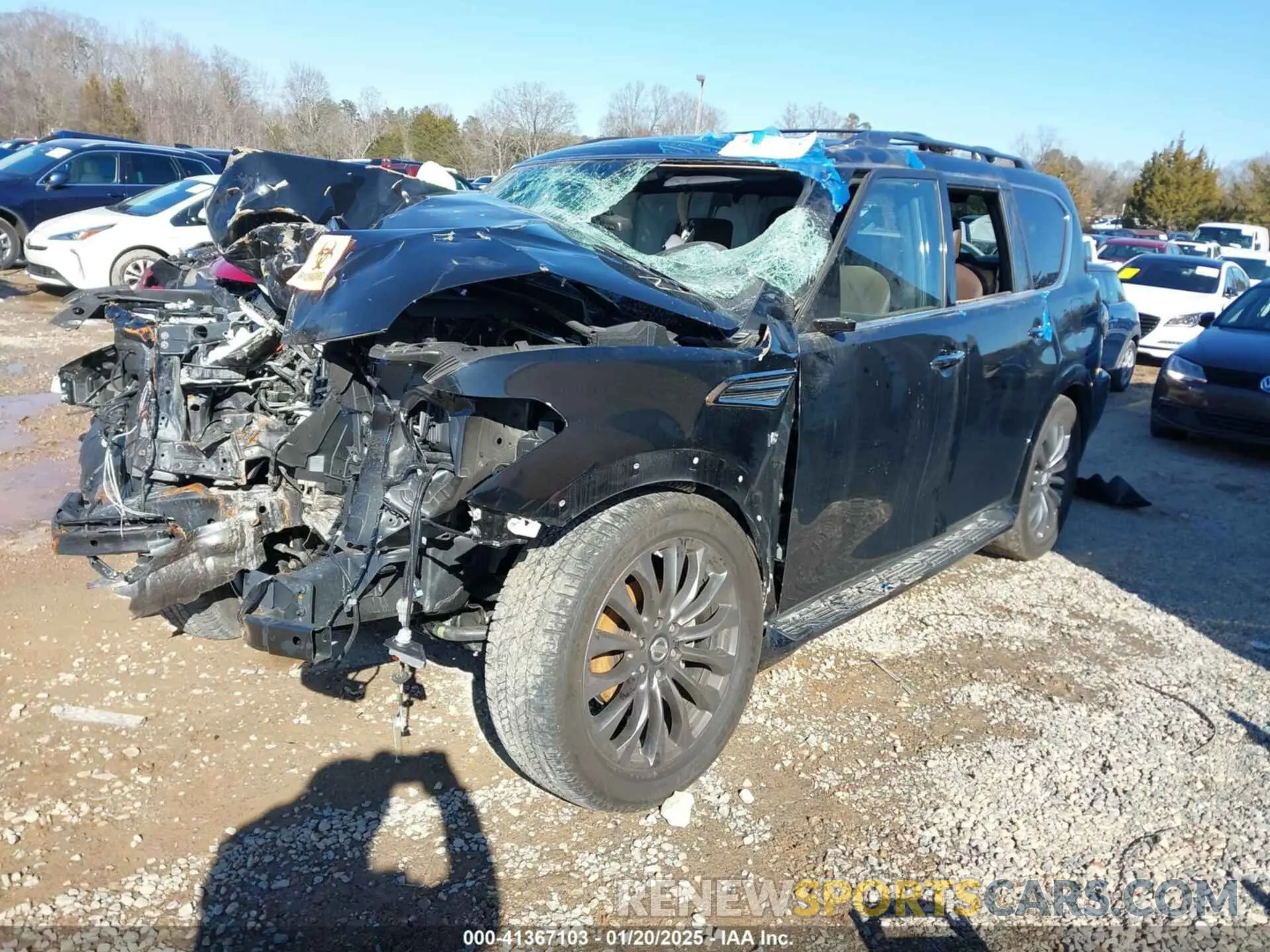 2 fotografías del automóvil dañado JN8AY2NF7L9360568 NISSAN ARMADA 2020