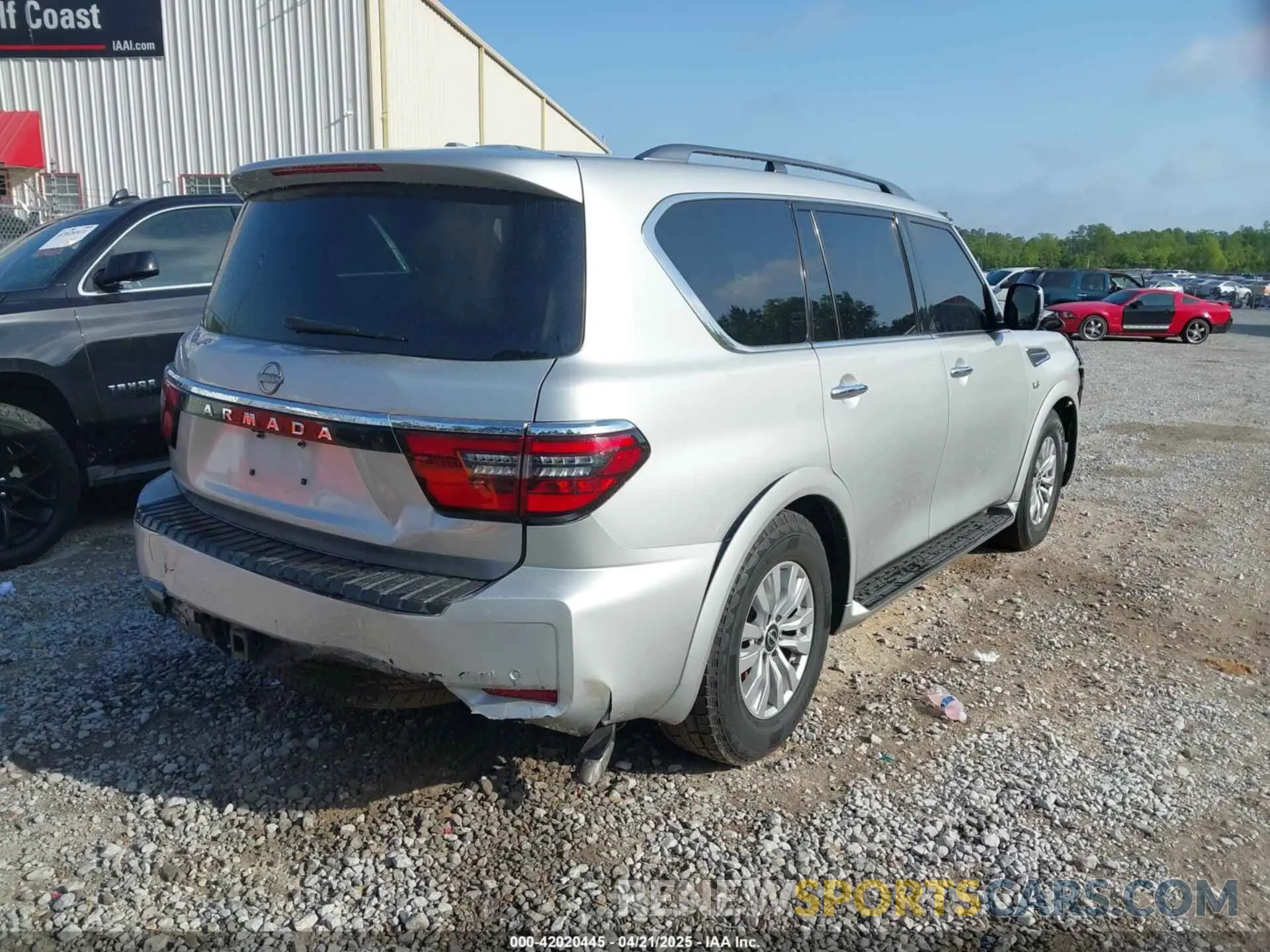 4 fotografías del automóvil dañado JN8AY2AC7M9146242 NISSAN ARMADA 2021