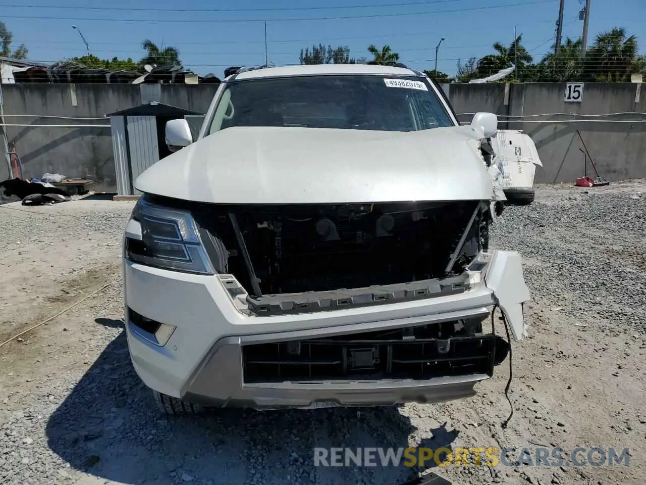 5 fotografías del automóvil dañado JN8AY2AD1M9660144 NISSAN ARMADA 2021