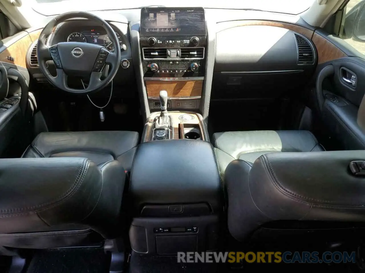 8 fotografías del automóvil dañado JN8AY2BAXM9374569 NISSAN ARMADA 2021
