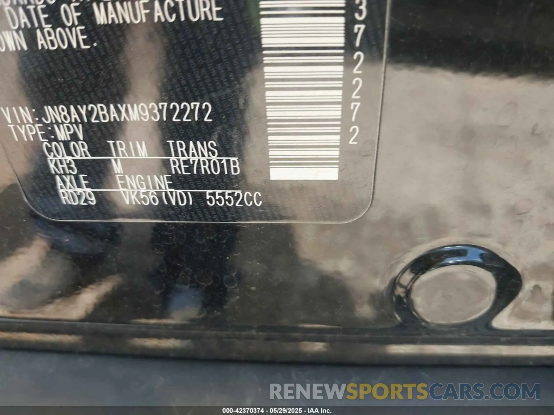 9 fotografías del automóvil dañado JN8AY2BDXM937227Z NISSAN ARMADA 2021