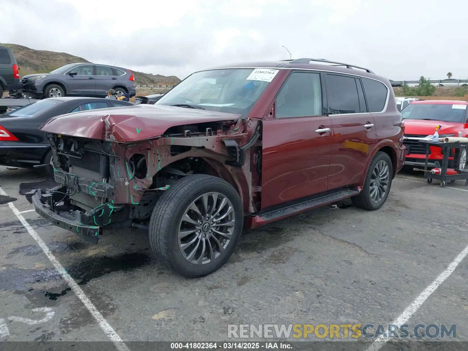 2 fotografías del automóvil dañado JN8AY2DA6M9373352 NISSAN ARMADA 2021