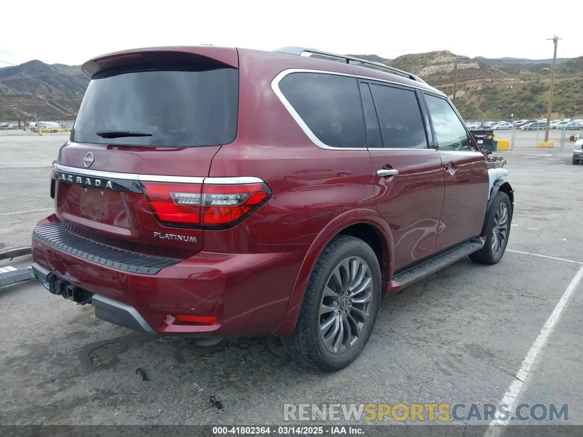4 fotografías del automóvil dañado JN8AY2DA6M9373352 NISSAN ARMADA 2021