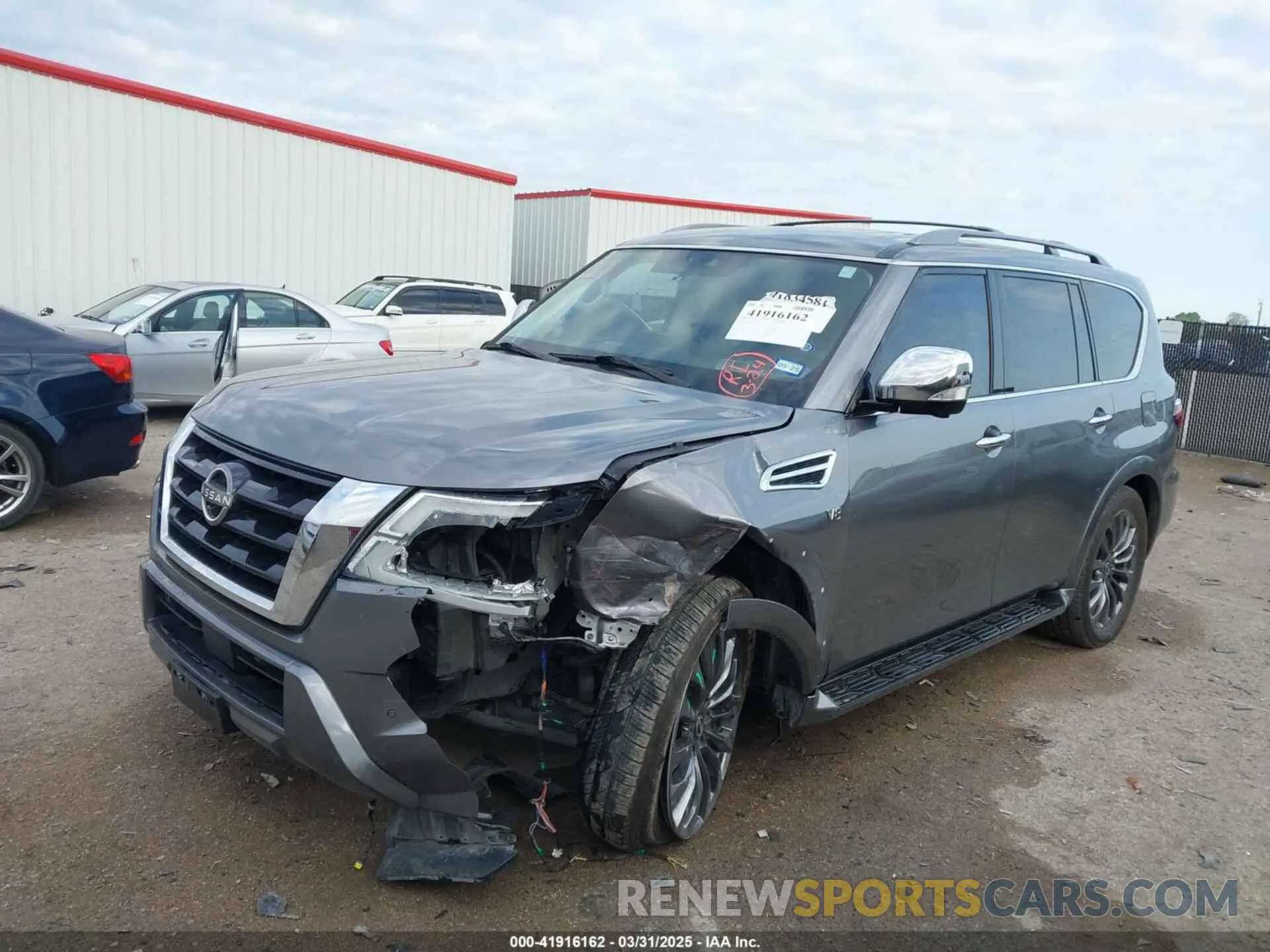 2 fotografías del automóvil dañado JN8AY2DA7M9372064 NISSAN ARMADA 2021