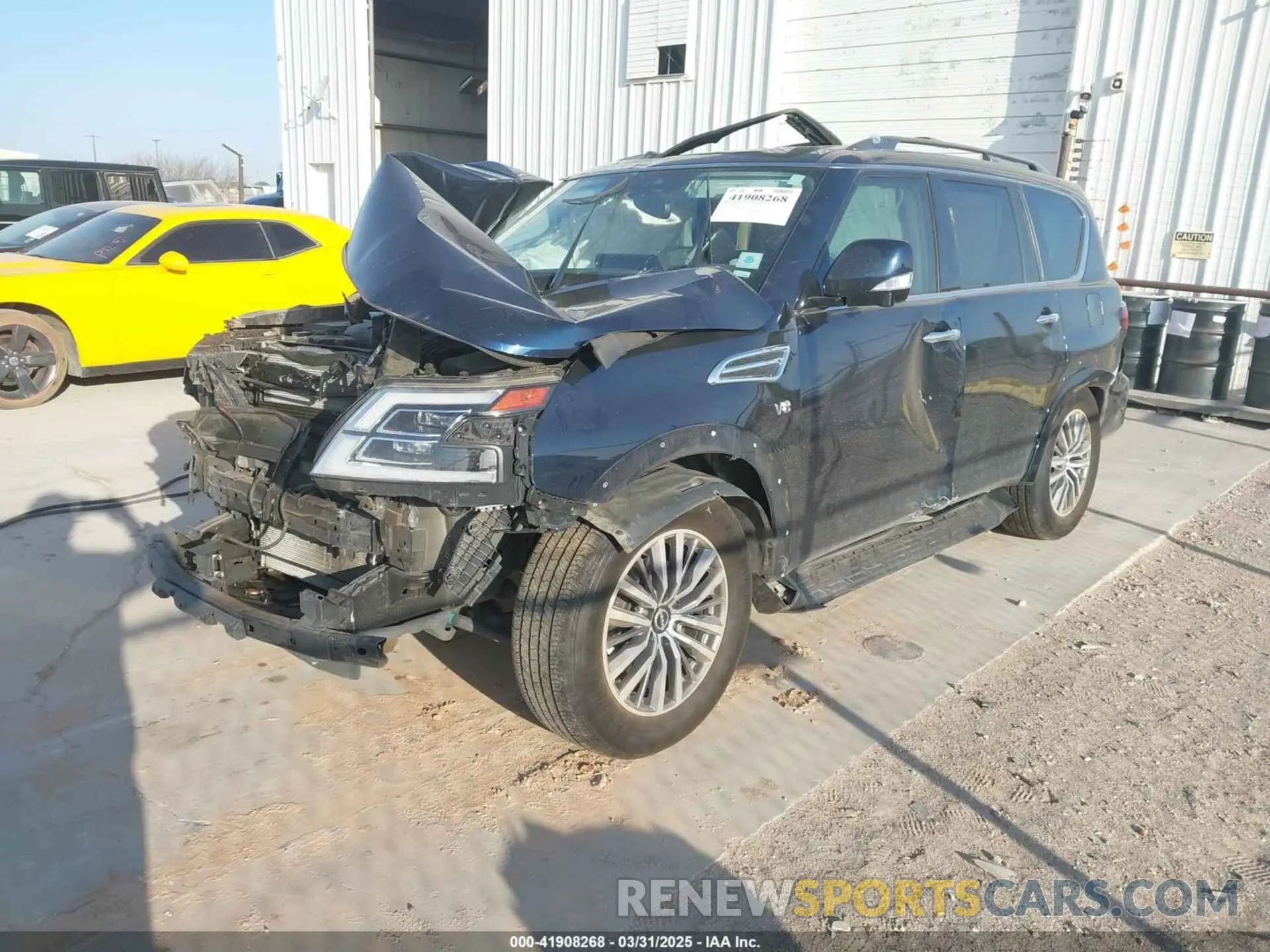 2 fotografías del automóvil dañado JN8AY2BC0N9162377 NISSAN ARMADA 2022