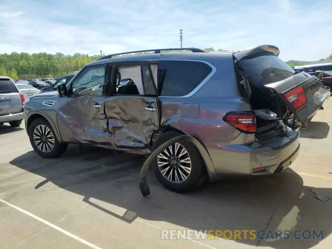2 fotografías del automóvil dañado JN8AY2BBXP9833063 NISSAN ARMADA 2023