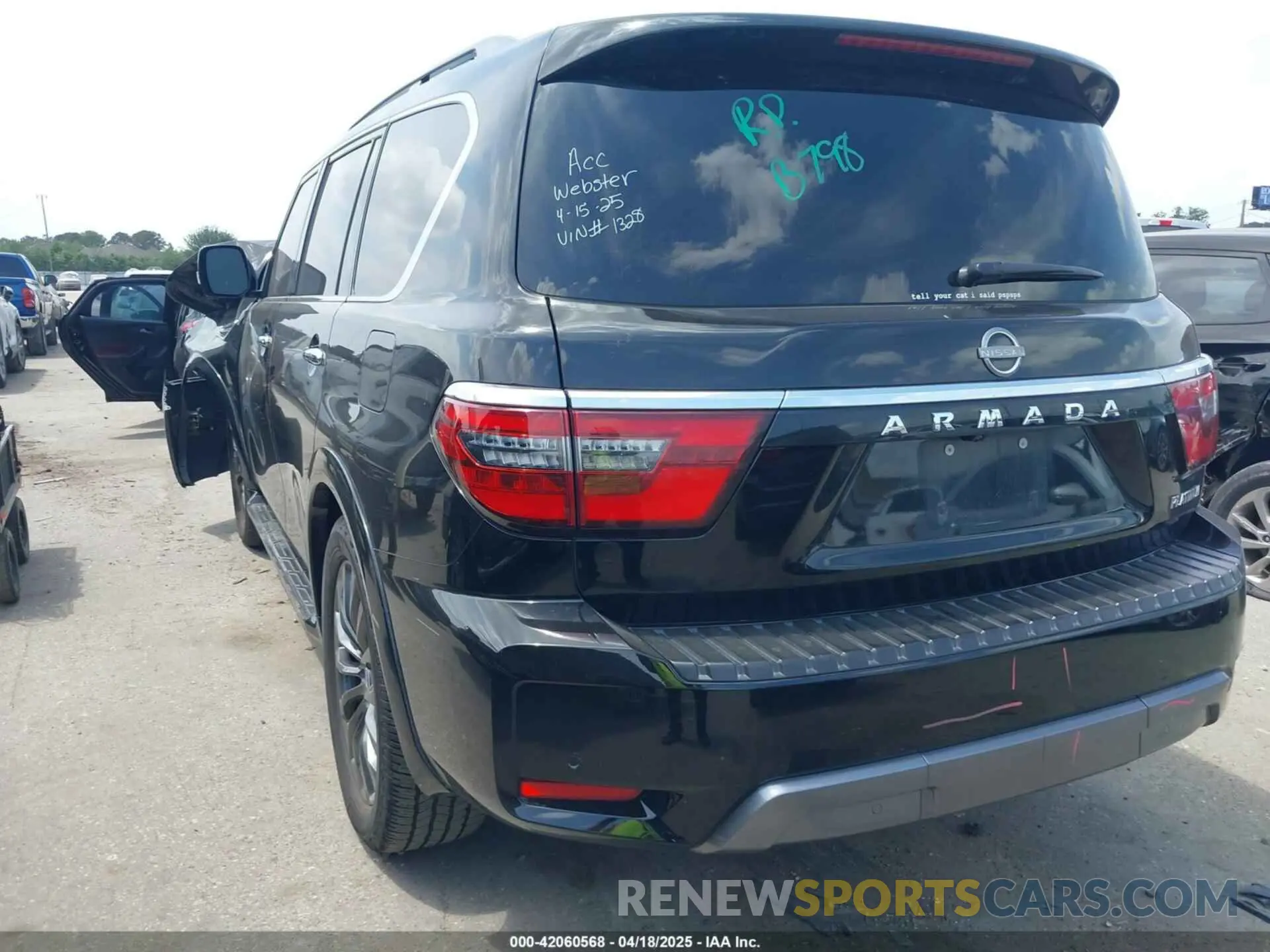 3 fotografías del automóvil dañado JN8AY2DA2P9401328 NISSAN ARMADA 2023