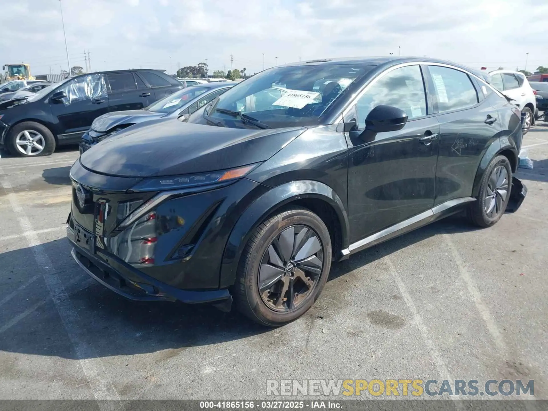 2 fotografías del automóvil dañado JN1AF0BA3PM407065 NISSAN ARYIA 2023