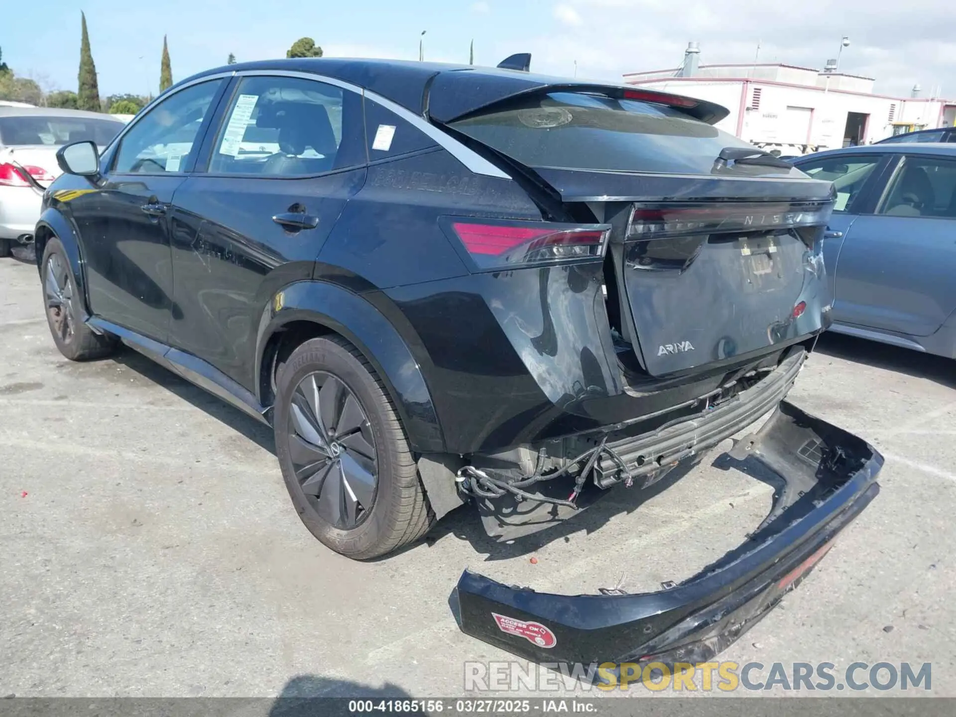 3 fotografías del automóvil dañado JN1AF0BA3PM407065 NISSAN ARYIA 2023