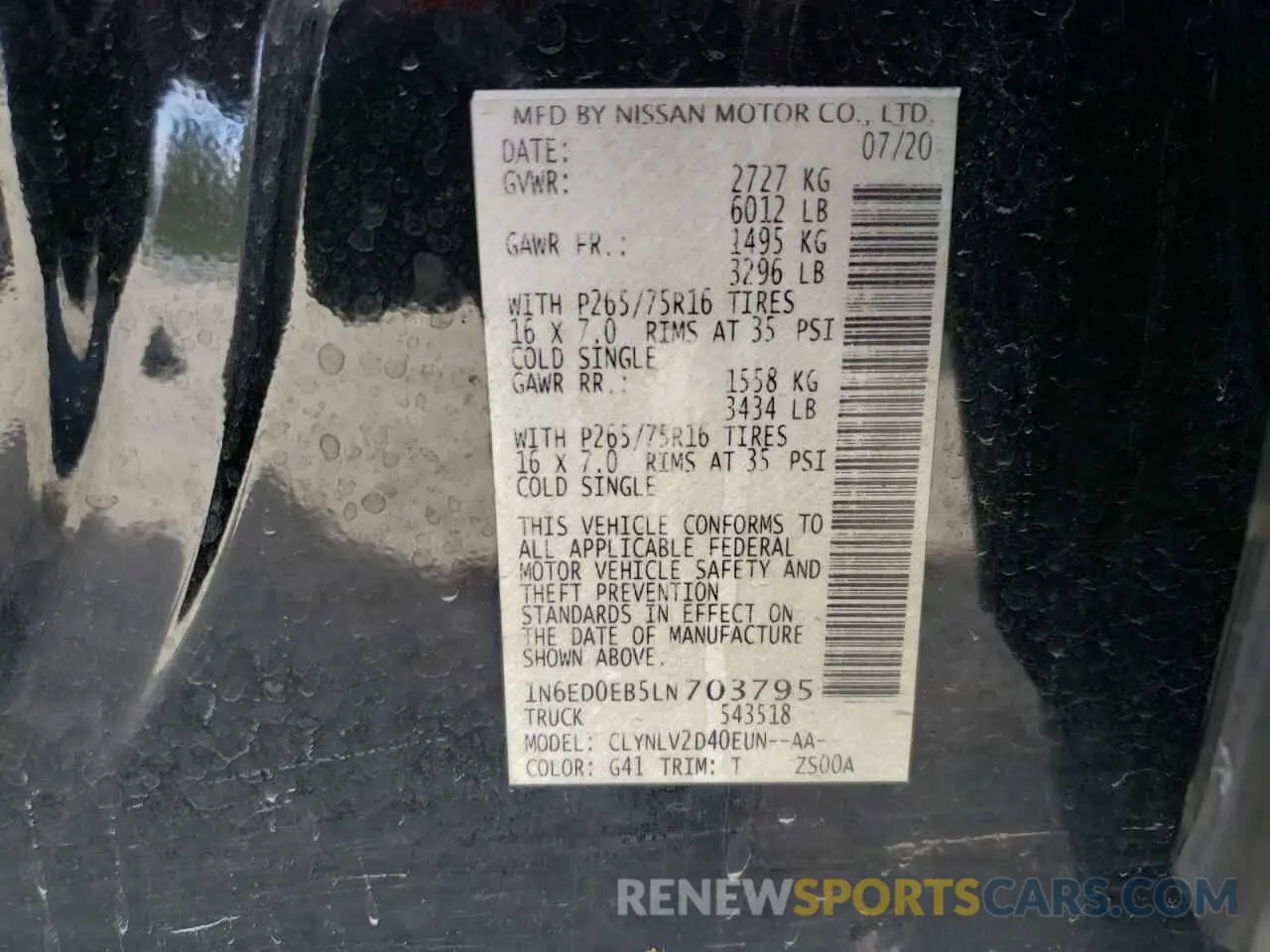 15 fotografías del automóvil dañado 1N6ED0EB5LN703795 NISSAN FRONTIER 2020