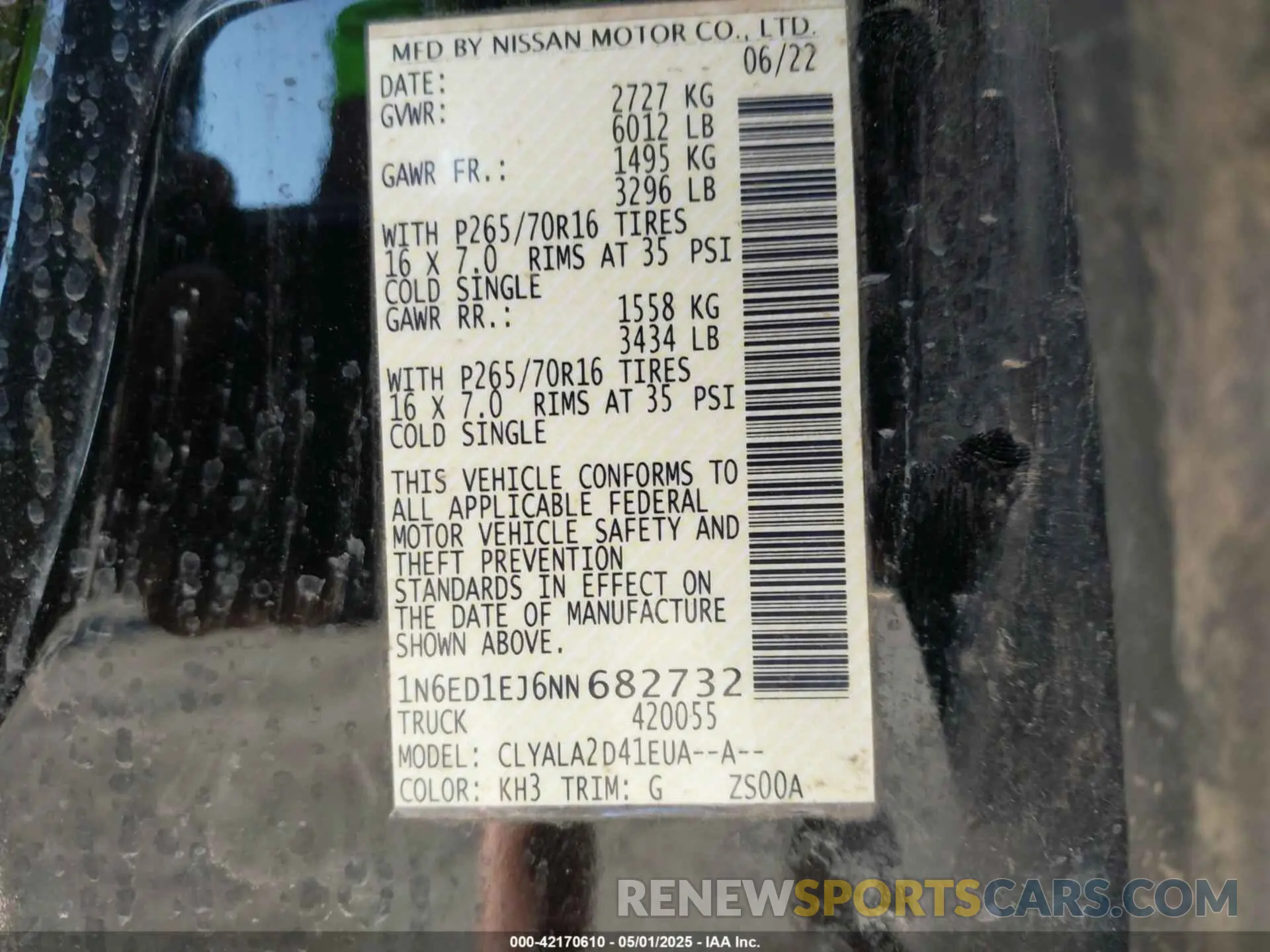9 fotografías del automóvil dañado 1N6ED1EJ6NN682732 NISSAN FRONTIER 2022